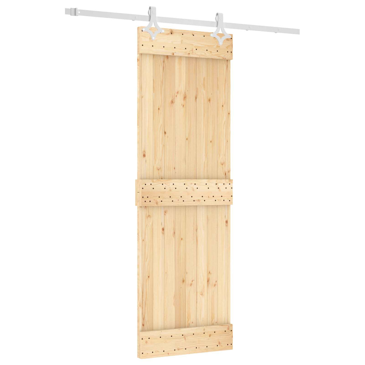 Puerta Corredera Natural y Blanco 70 x 210 cm