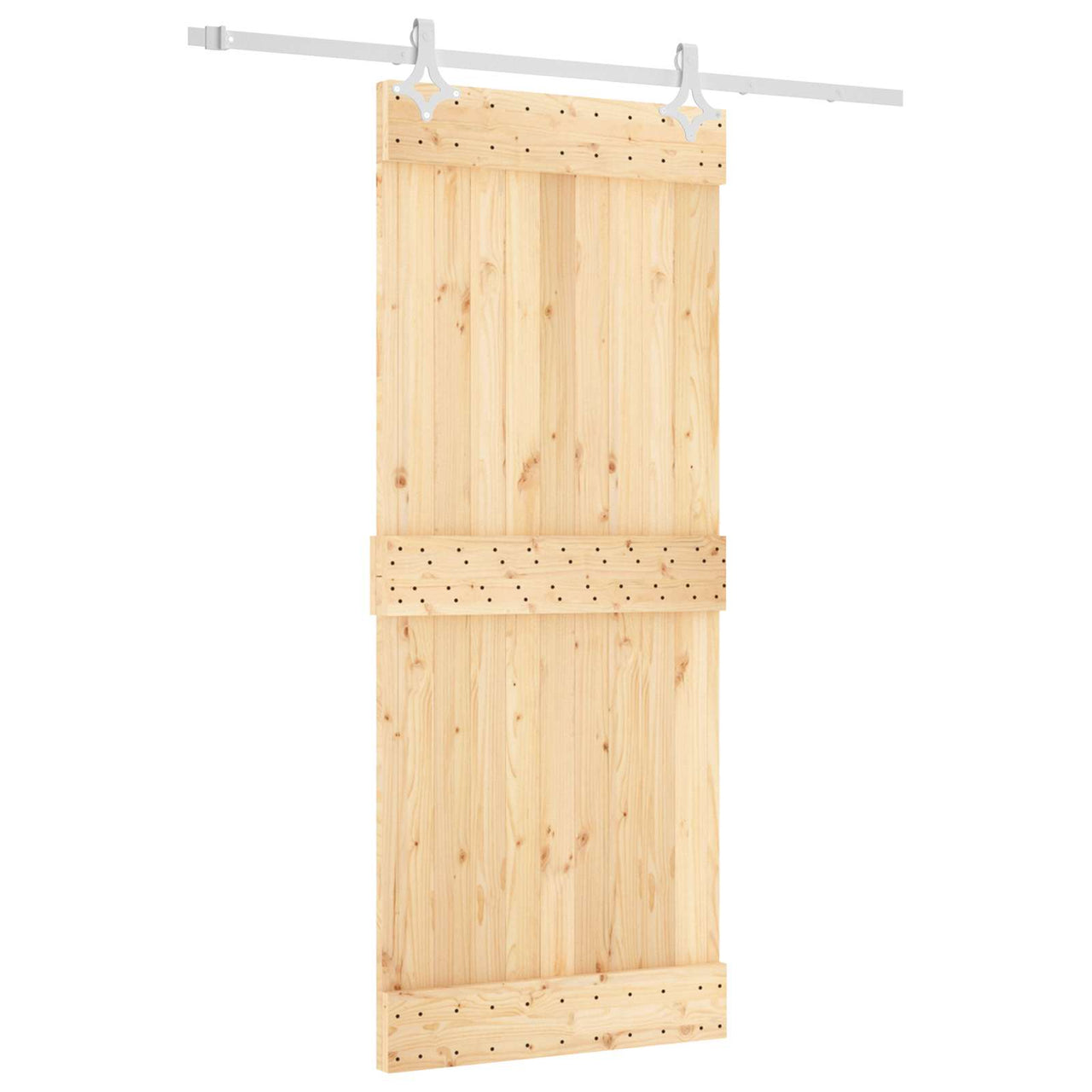 Puerta Corredera Natural y Blanco 85 x 210 cm