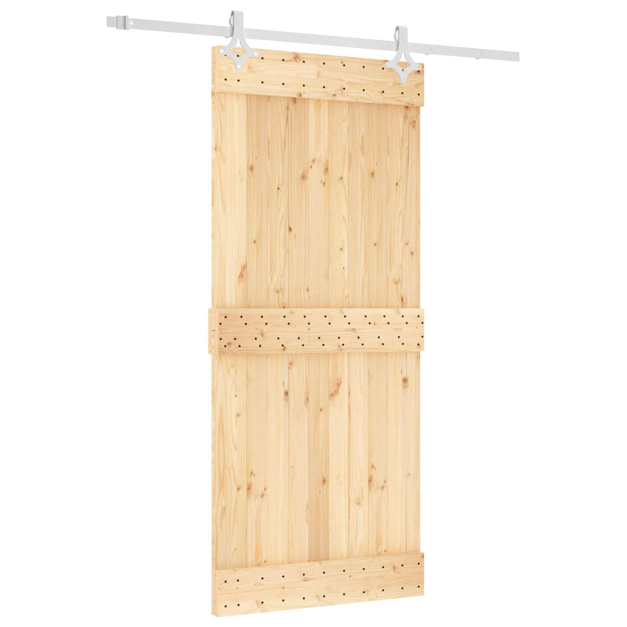Puerta Corredera Natural y Blanco 90 x 210 cm