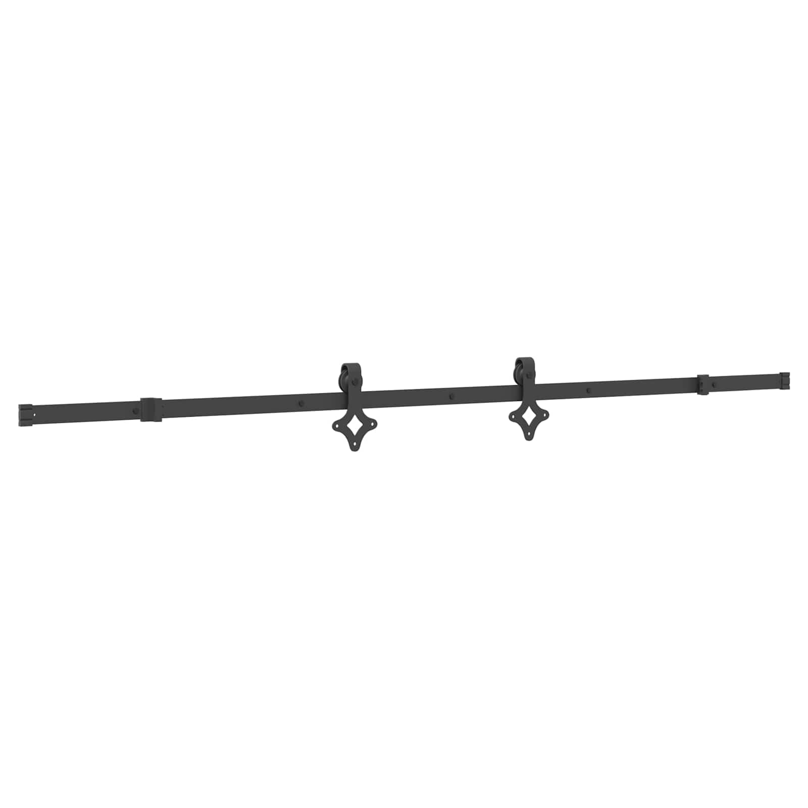 Puerta corredera Narvik en color natural y negro, ideal para jardines y exteriores, dimensiones 95 x 210 cm.
