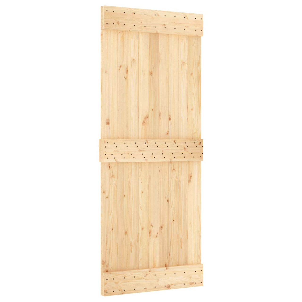 Puerta Corredera Natural y Negro 85 x 210 cm