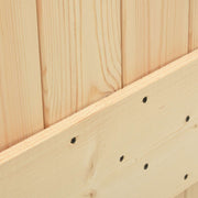 Puerta corredera Narvik en color natural y negro, ideal para jardinería y decoración exterior.