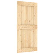 Puerta corredera Narvik en color natural y negro, ideal para espacios exteriores y jardines.