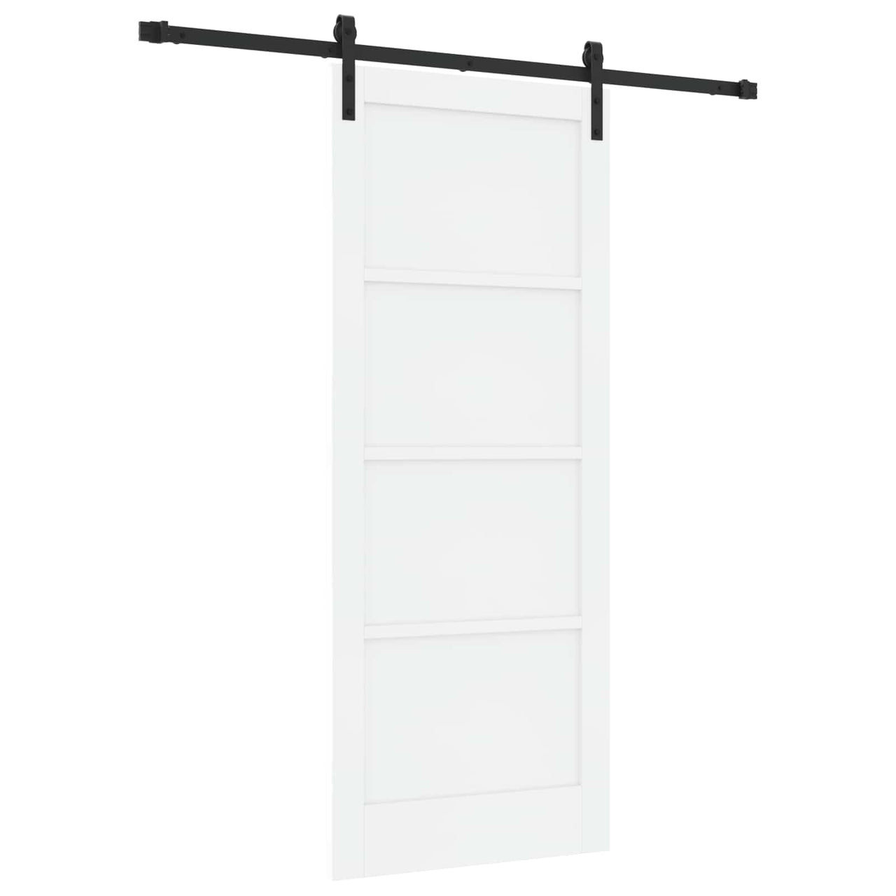 Porte coulissante blanche et noire 83 x 202 cm 