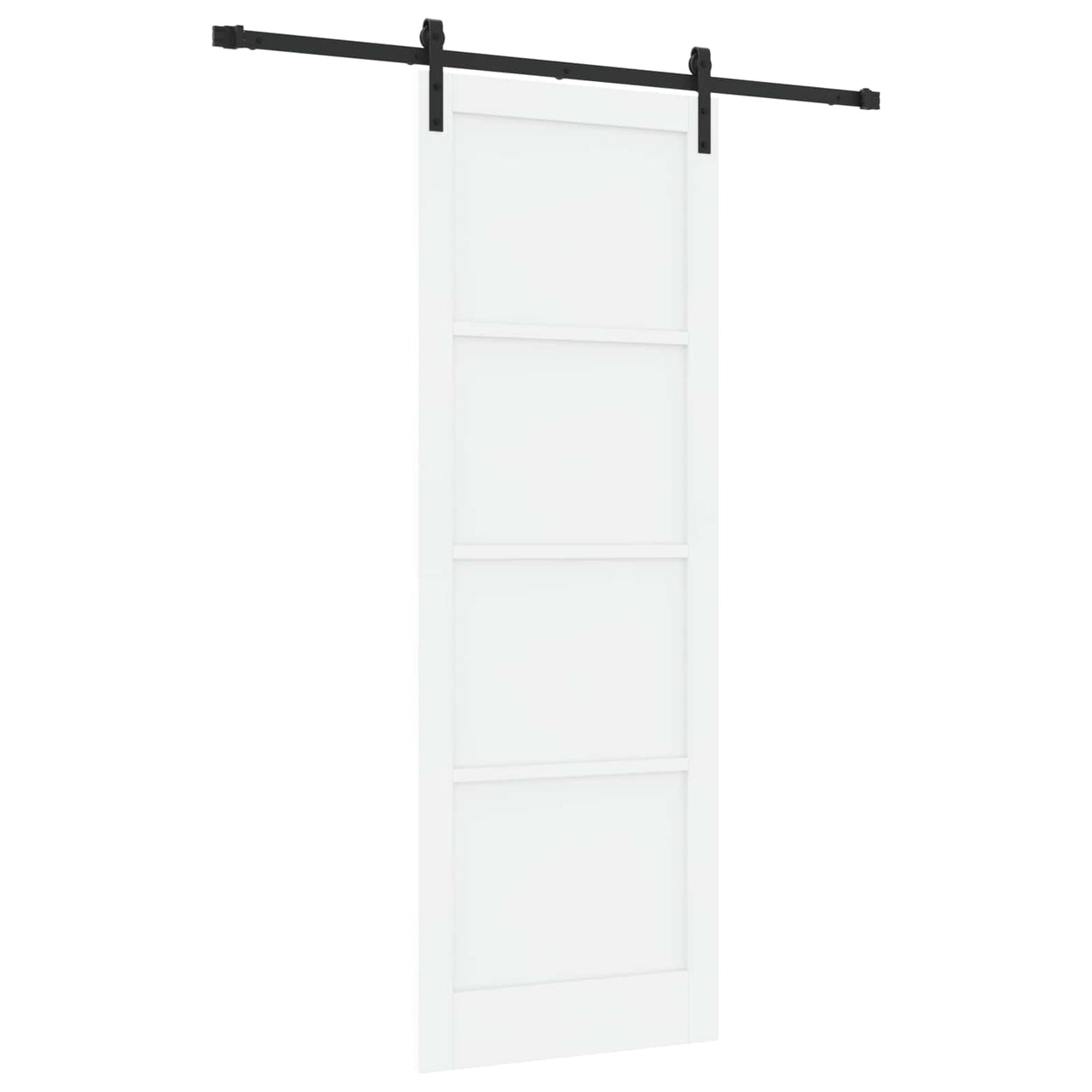 Porte coulissante blanc et noir 83 x 232 cm 