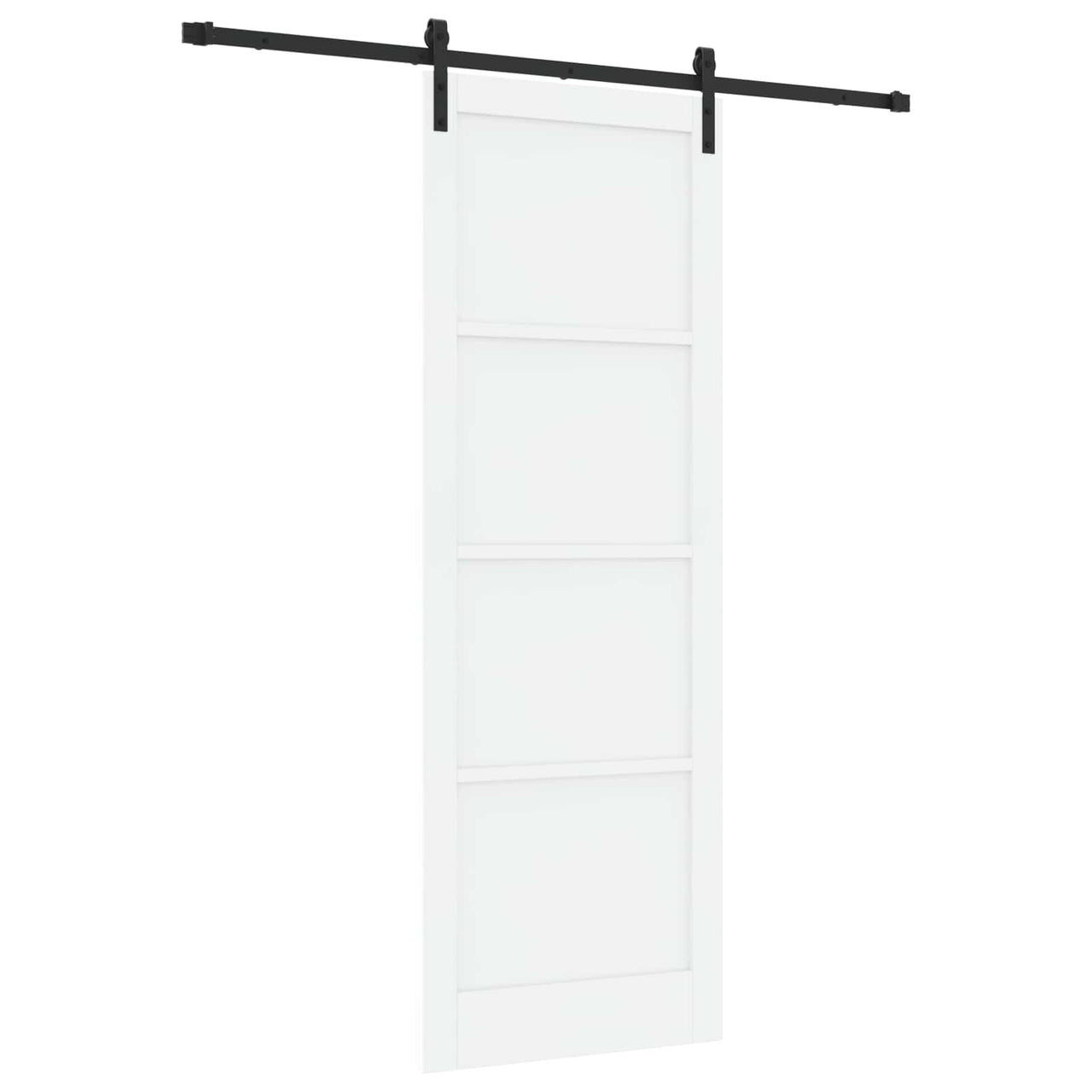 Porte coulissante blanc et noir 83 x 232 cm 