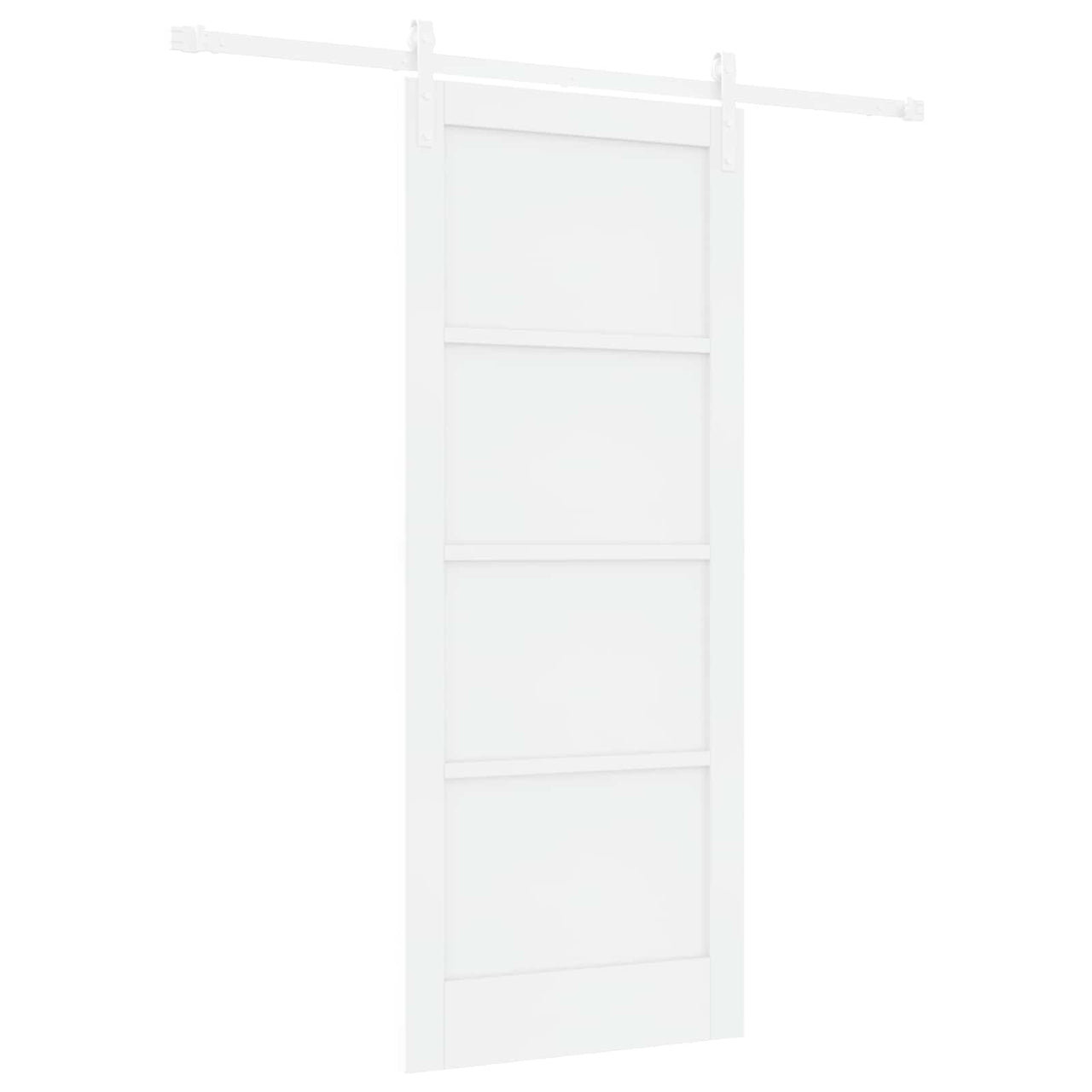 Porte coulissante blanche 83 x 202 cm en bois de pin massif 