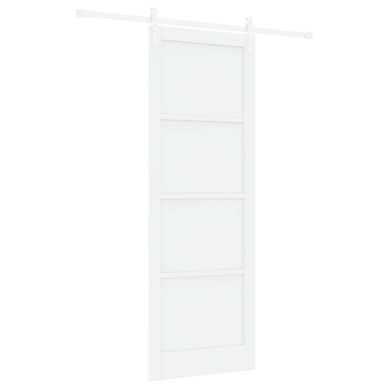 Porte coulissante blanche 83 x 232 cm en bois de pin massif 