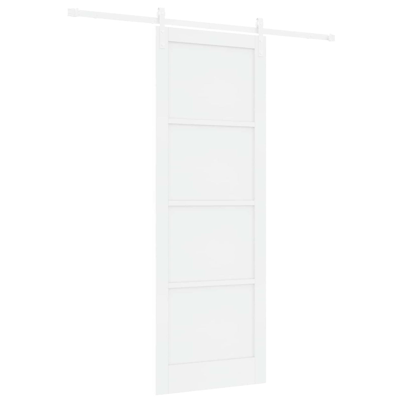Porte coulissante blanche 83 x 232 cm en bois de pin massif 