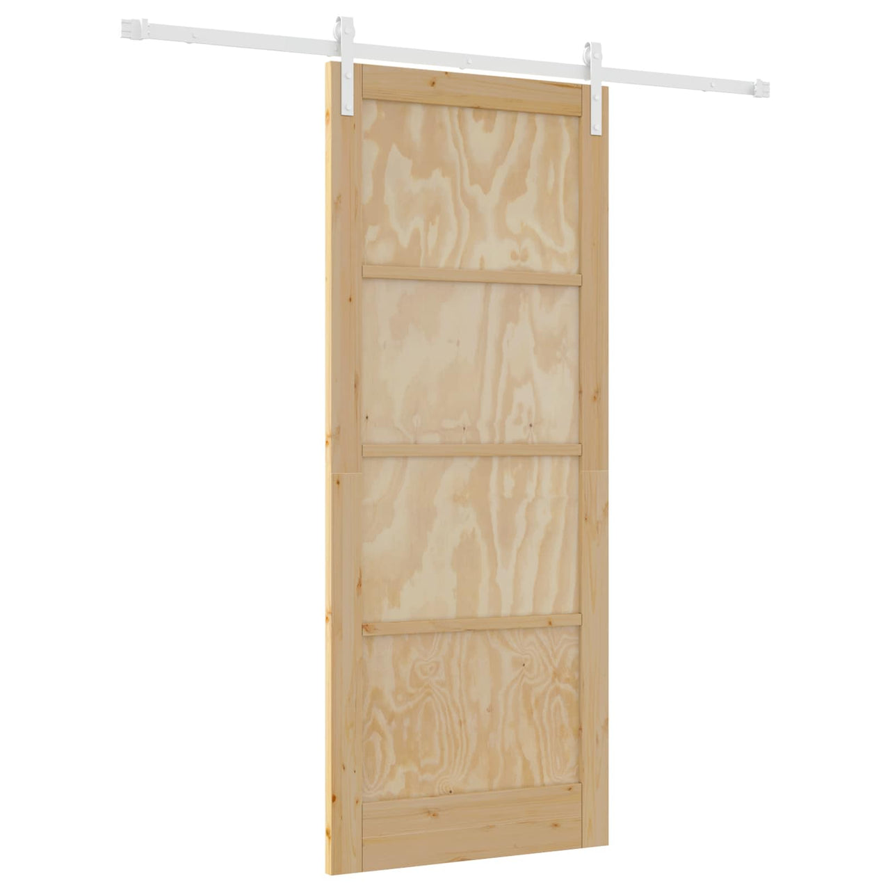 Porte coulissante naturelle et blanche 86 x 211 cm 