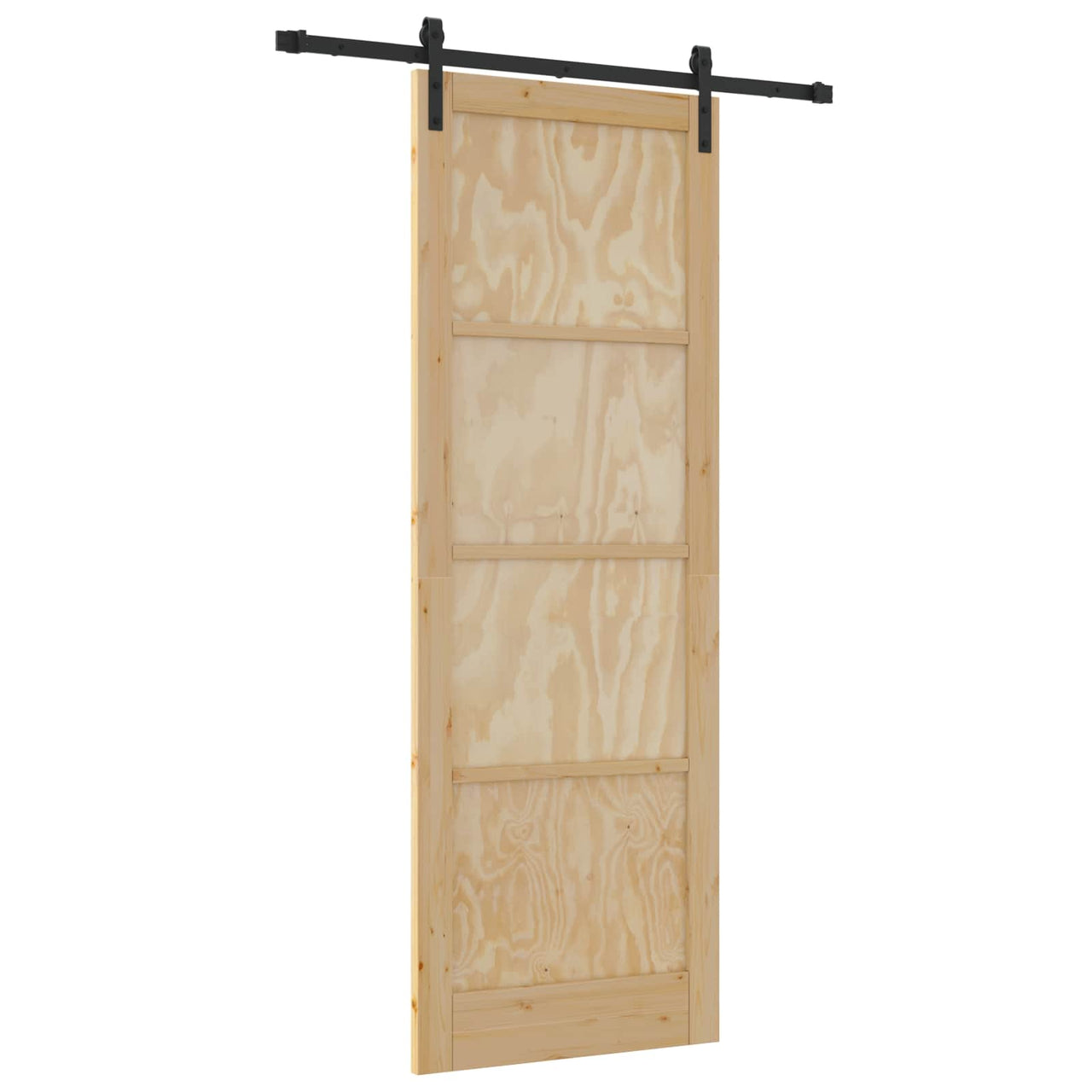 Porte coulissante naturelle 83 x 232 cm en bois de pin massif 