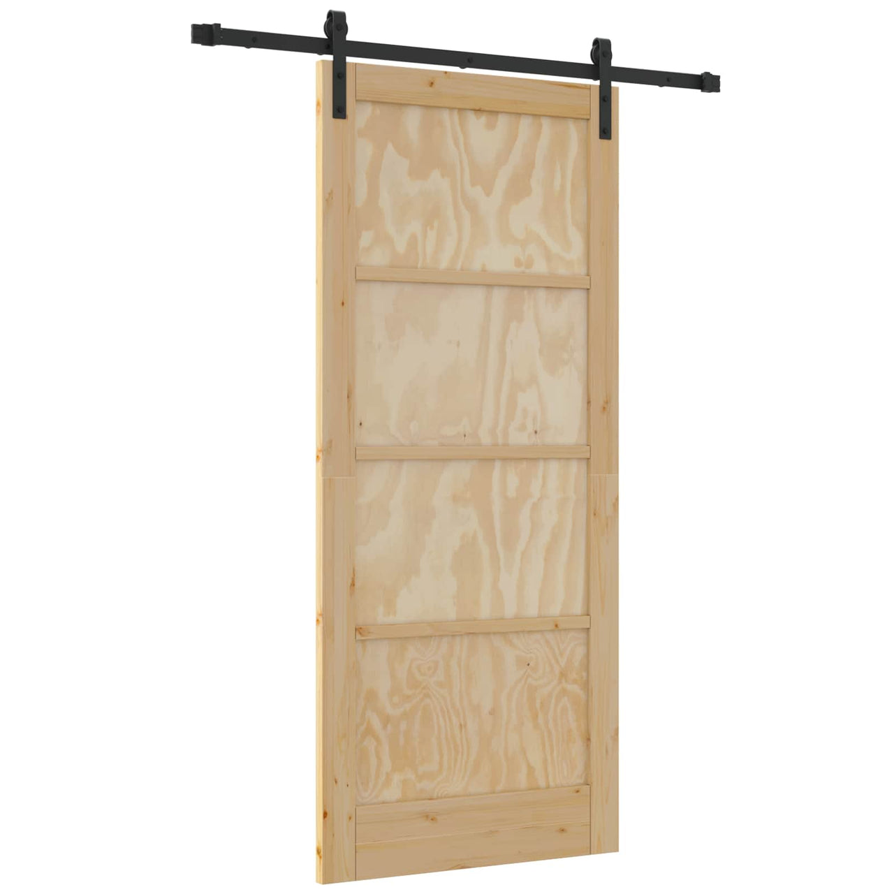 Porte coulissante naturelle 86 x 198,5 cm en bois de pin massif 