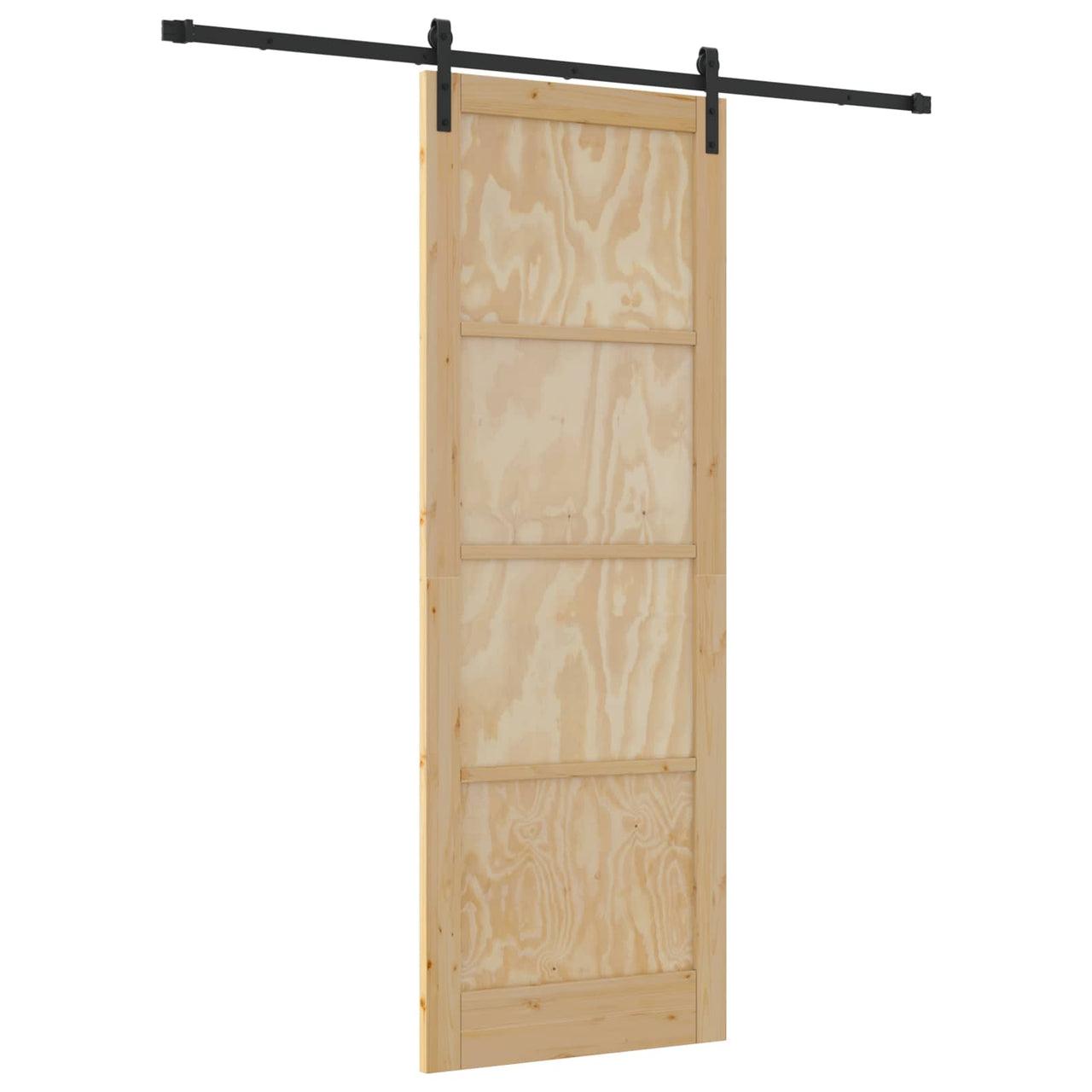 Porte coulissante naturelle 83 x 232 cm en bois de pin massif 