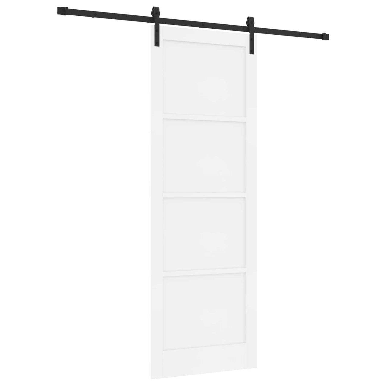 Porte coulissante blanche 83 x 232 cm en bois de pin massif 
