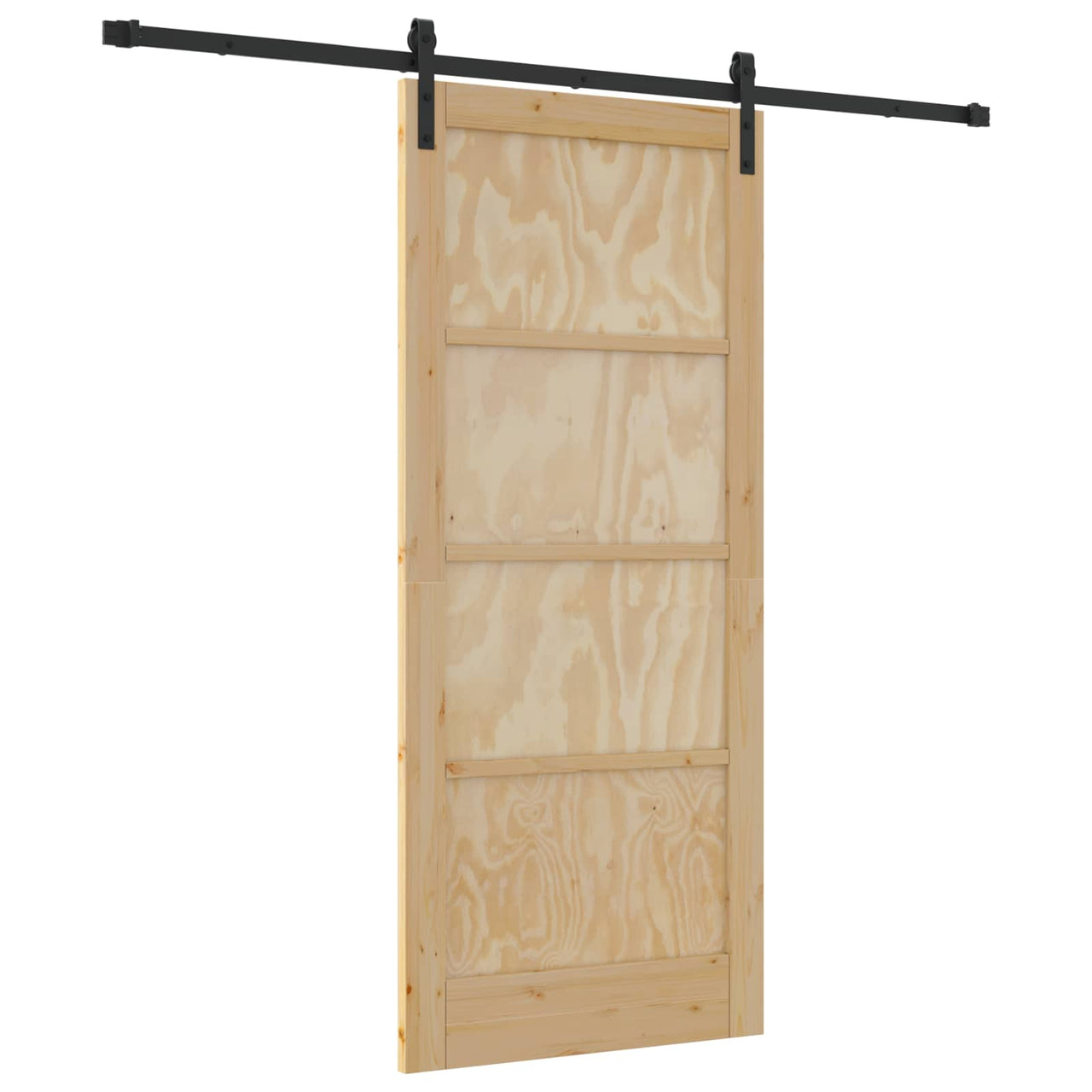 Porte coulissante naturelle 86 x 198,5 cm en bois de pin massif 