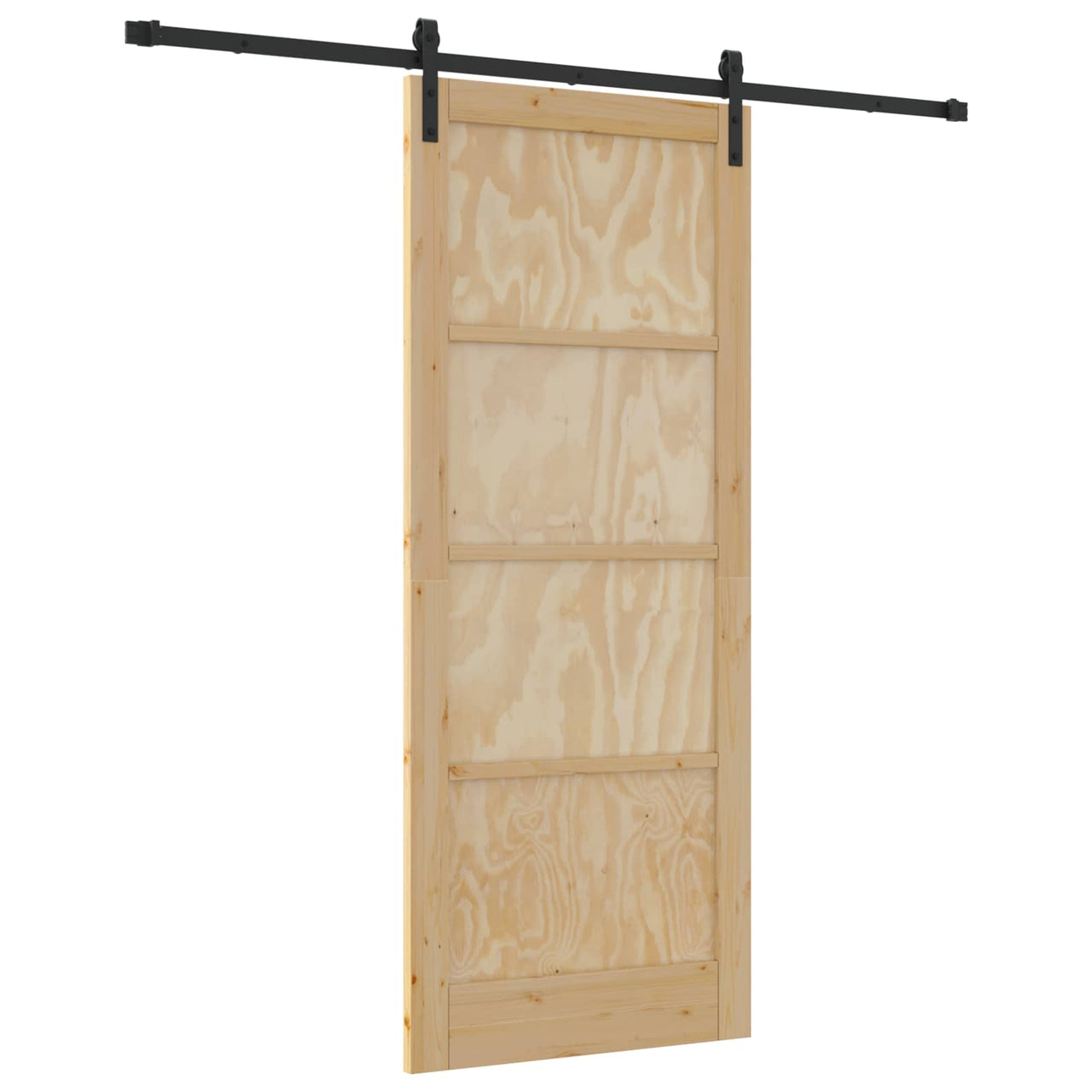 Porte coulissante naturelle 86 x 211 cm en bois de pin massif 
