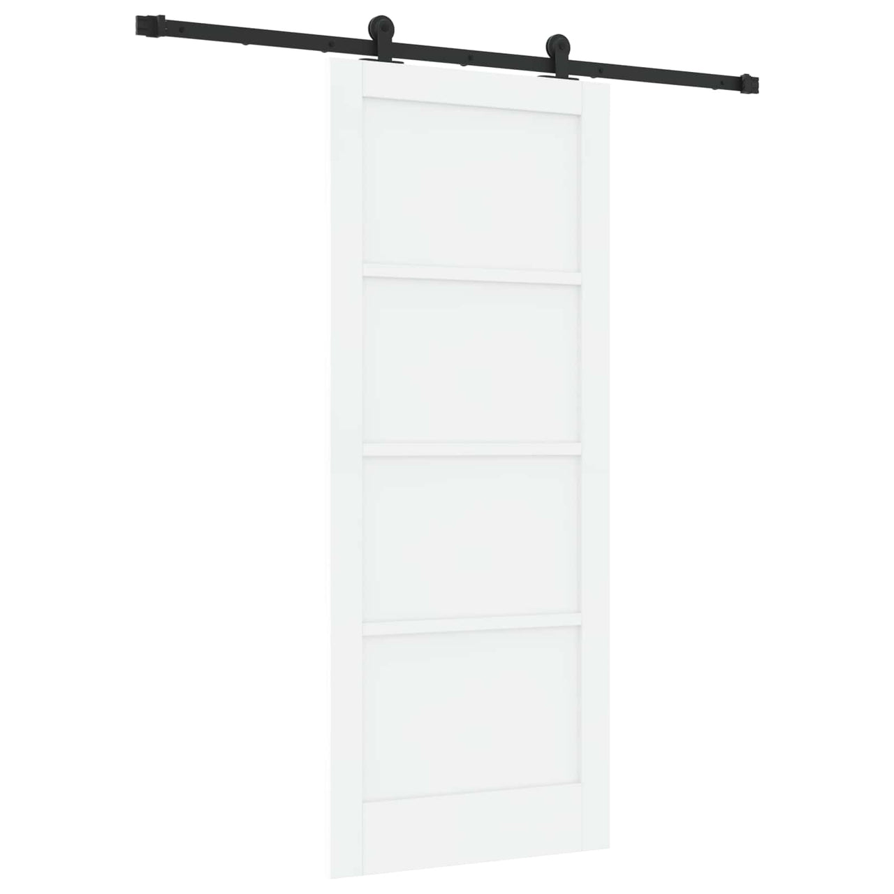 Porte coulissante noir et blanc 83 x 202 cm 