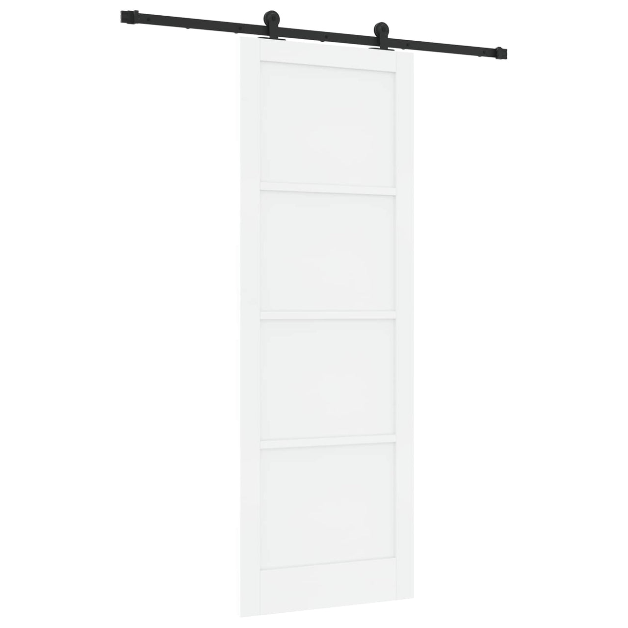 Porte coulissante blanche et noire 83 x 232 cm 