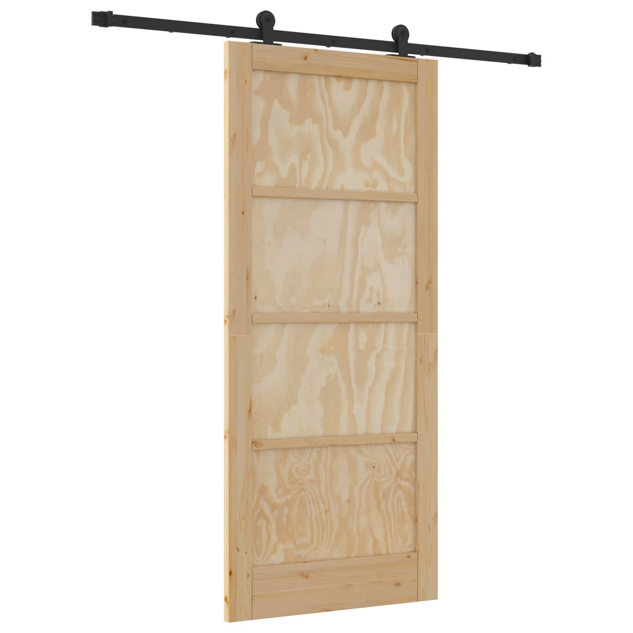 Puerta Corredera Natural y negro 86 x 198,5 cm