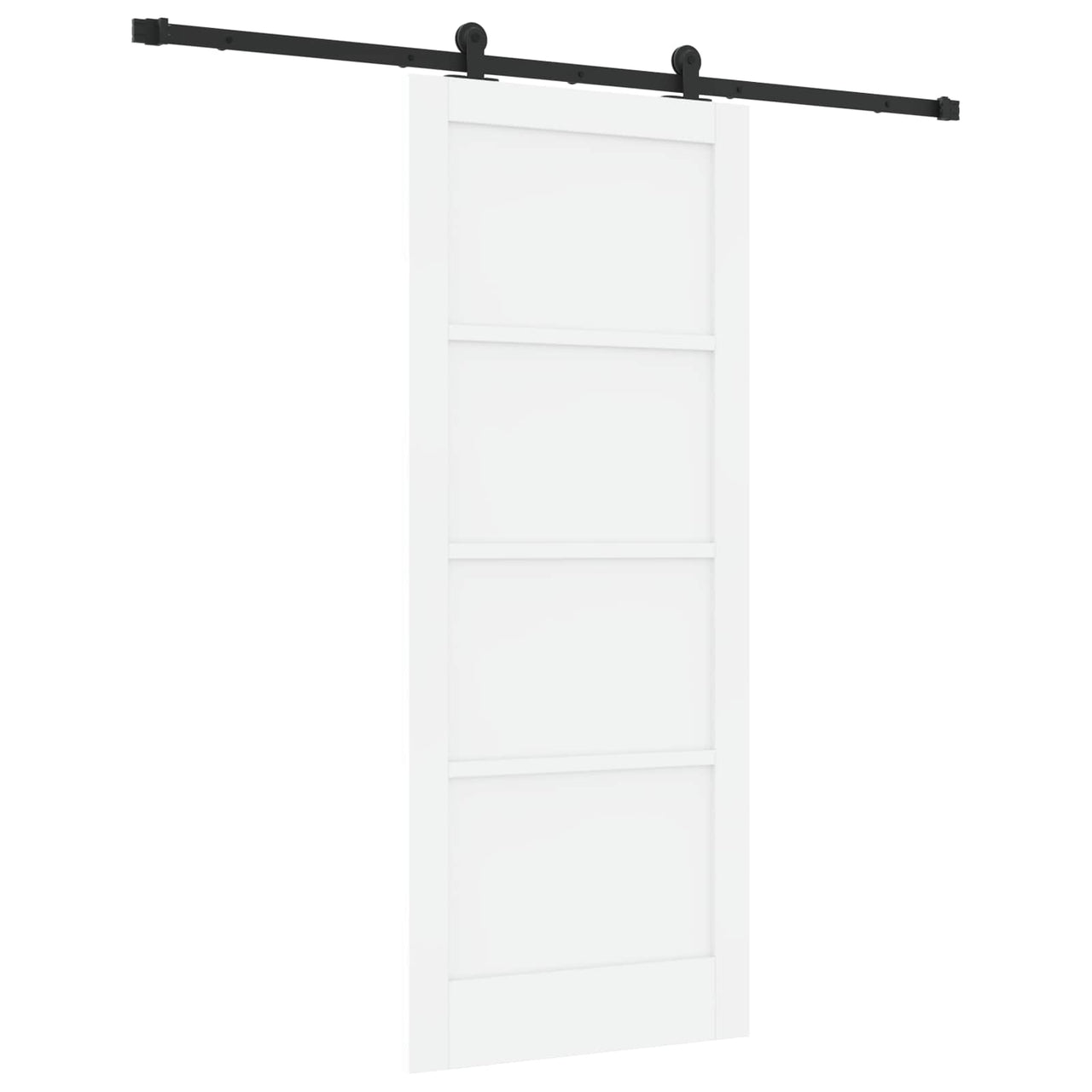 Porte coulissante blanche et noire 83 x 202 cm 