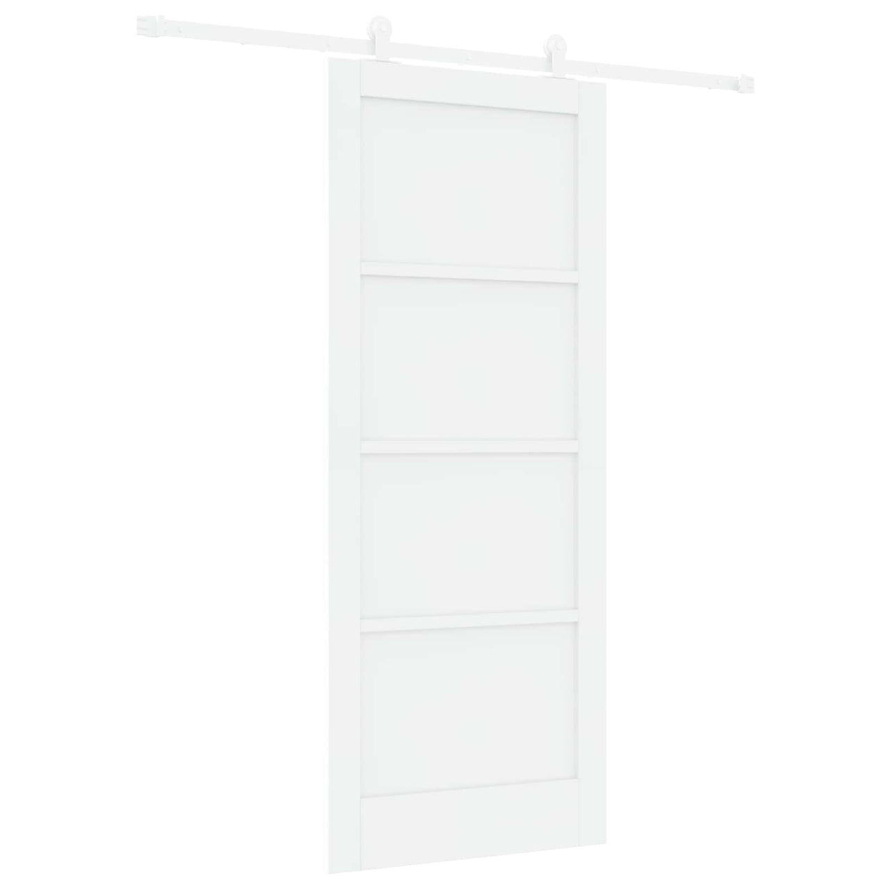 Porte coulissante blanche 83 x 202 cm en bois de pin massif 