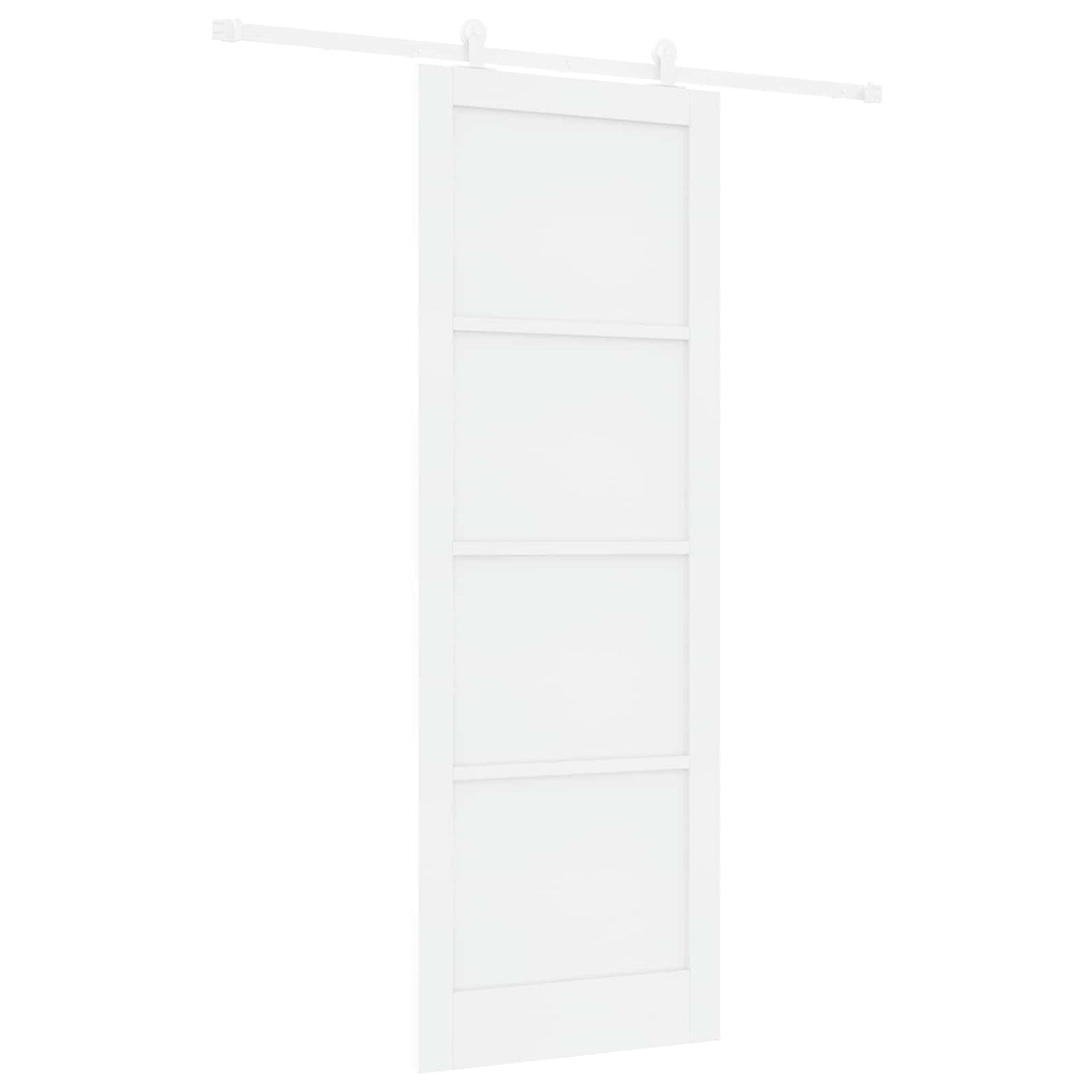 Porte coulissante blanche 83 x 232 cm en bois de pin massif 