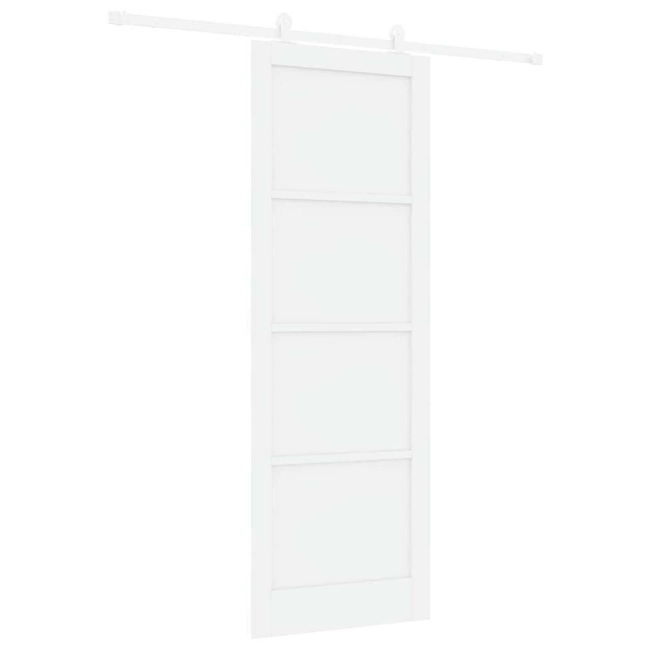 Porte coulissante blanche 83 x 232 cm en bois de pin massif 