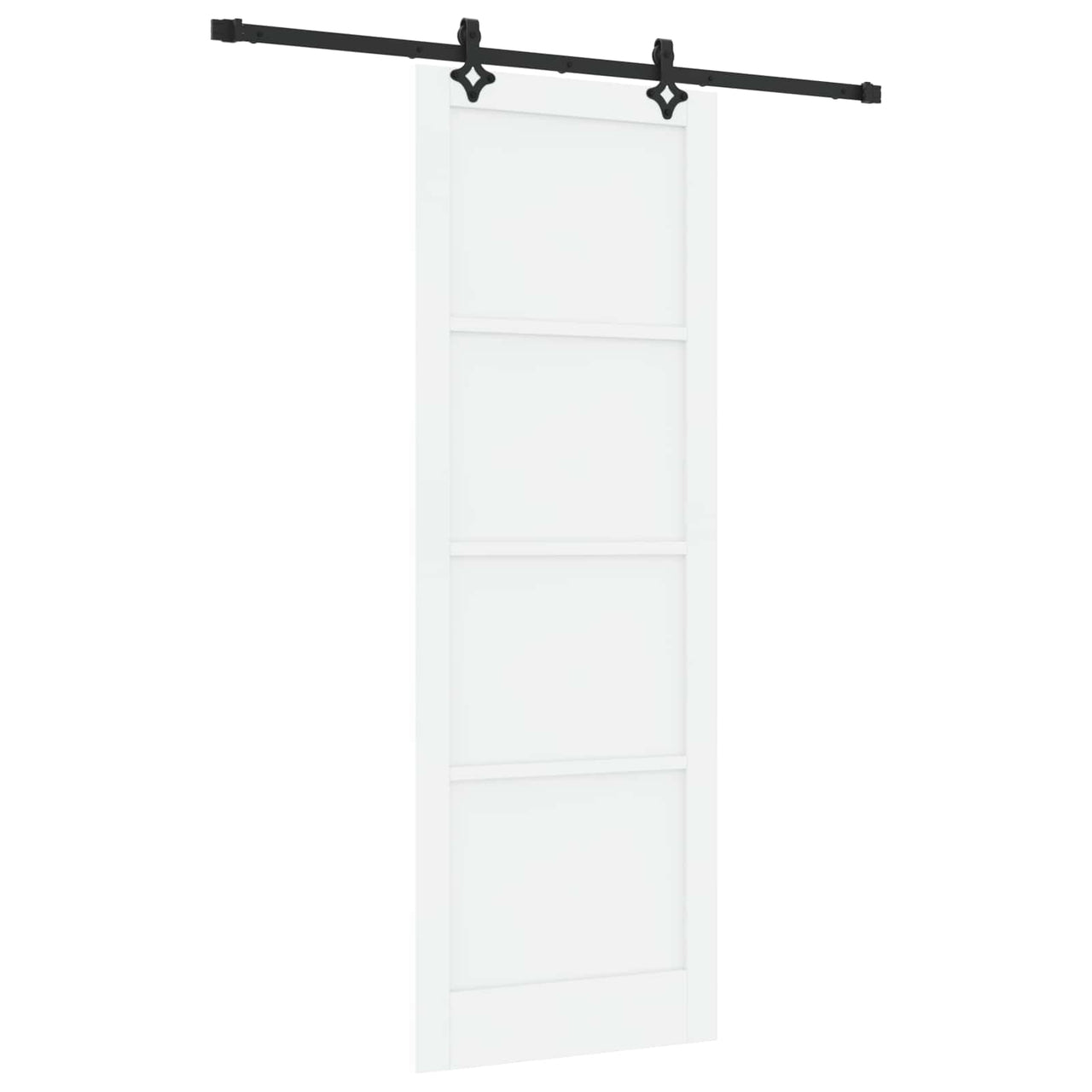 Porte coulissante blanc et noir 83 x 232 cm 