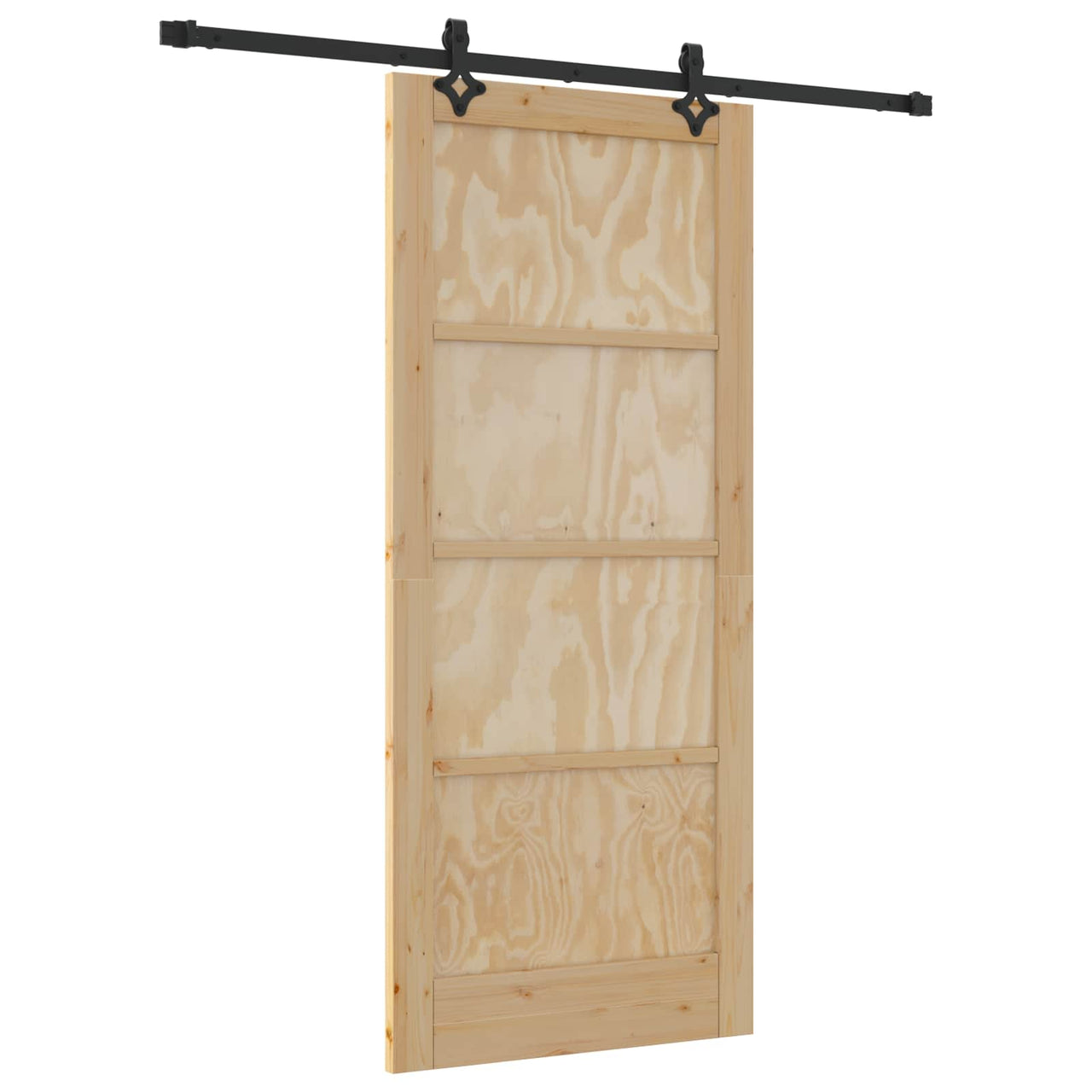Puerta Corredera Natural y negro 86 x 198,5 cm