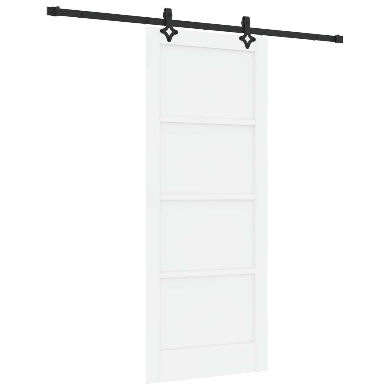 Porte coulissante blanche et noire 83 x 202 cm 