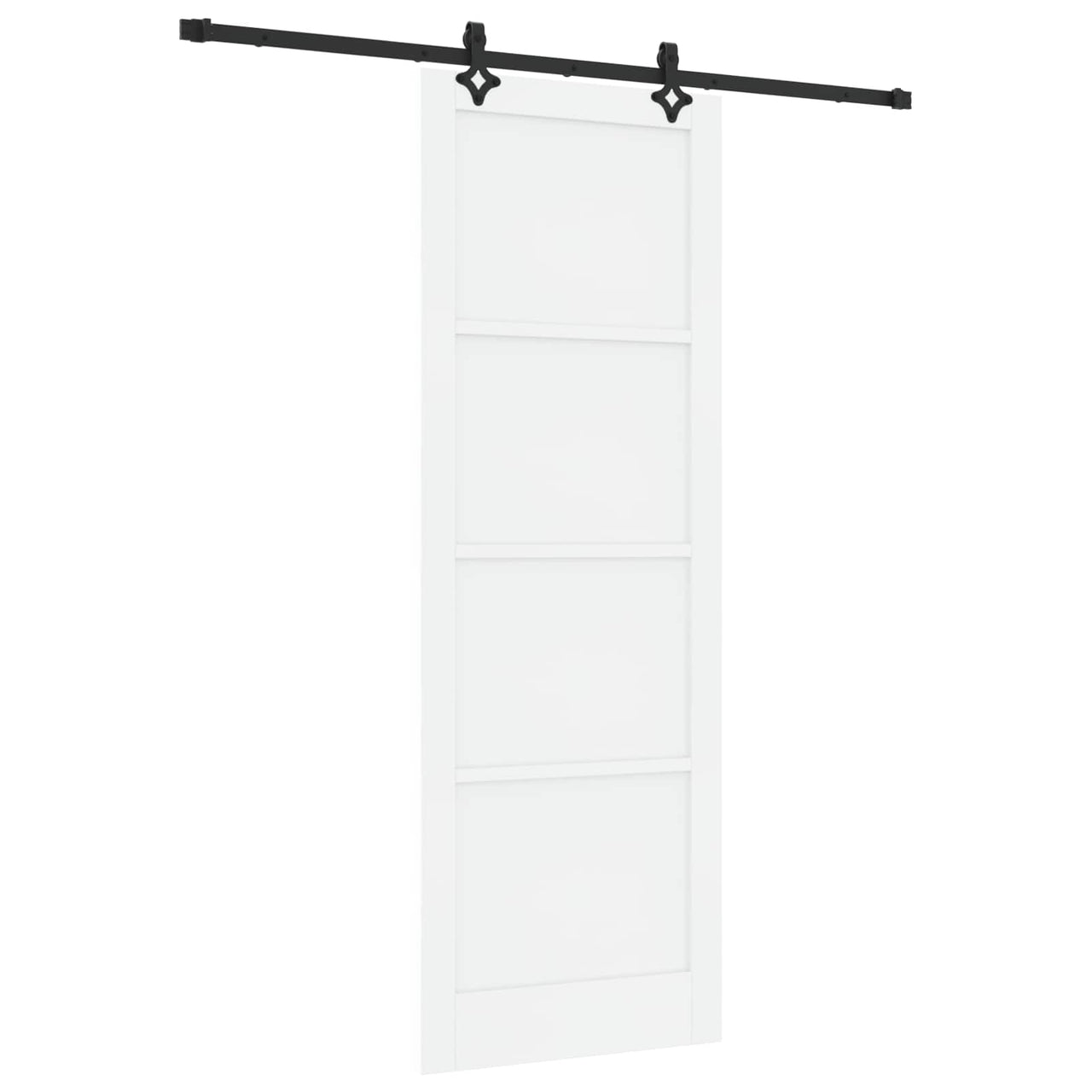 Porte coulissante blanche et noire 83 x 232 cm 