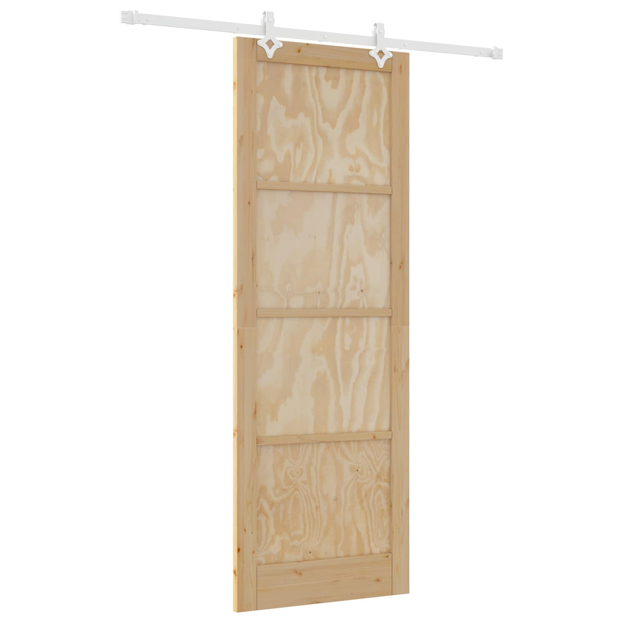 Porte coulissante naturelle et blanche 83 x 232 cm 