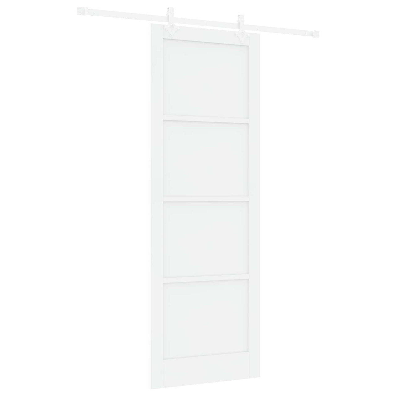 Porte coulissante blanche 83 x 232 cm en bois de pin massif 