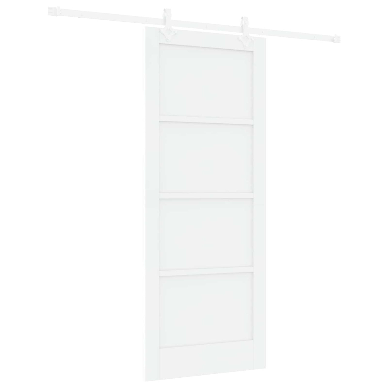 Porte coulissante blanche 83 x 202 cm en bois de pin massif 