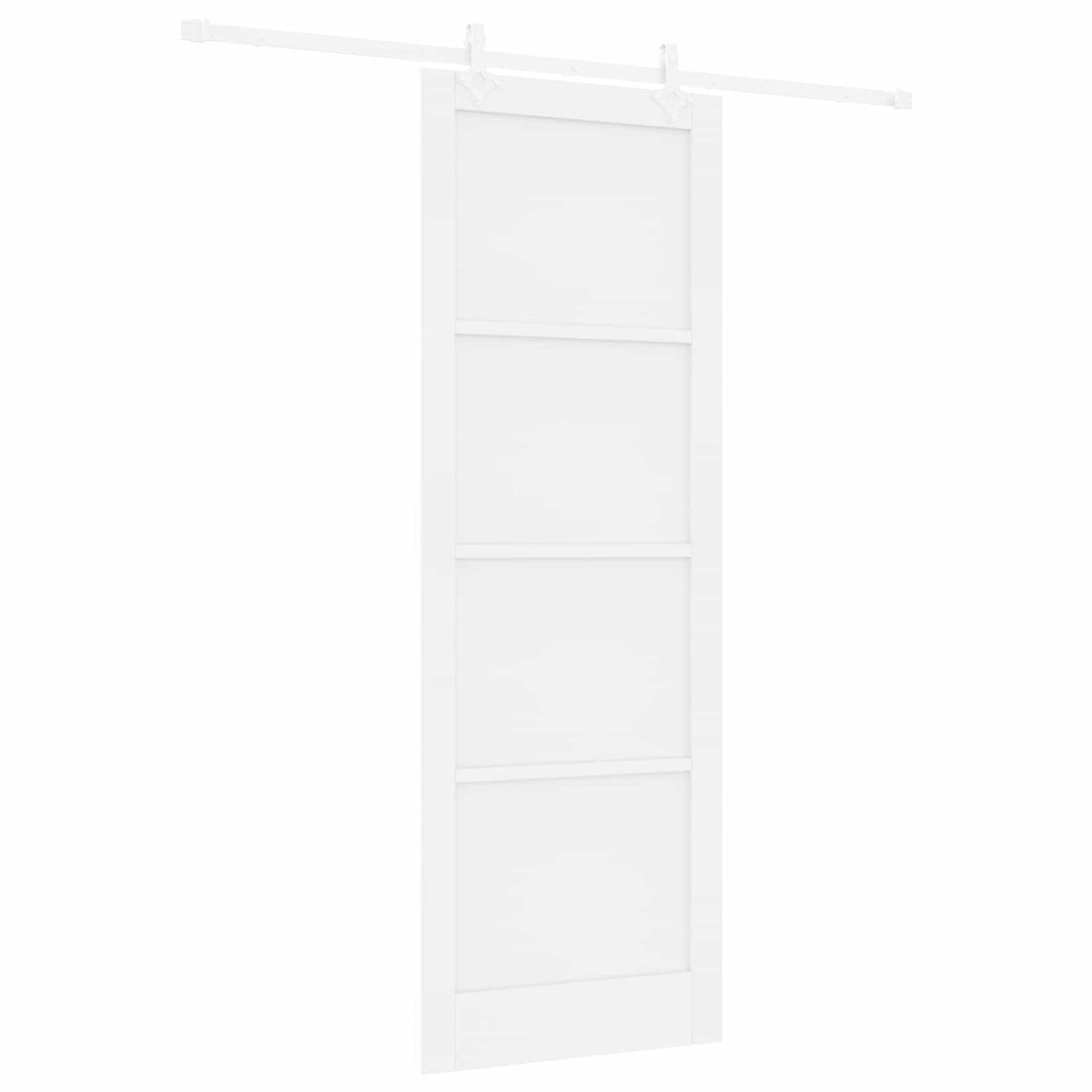 Porte coulissante blanche 83 x 232 cm en bois de pin massif 