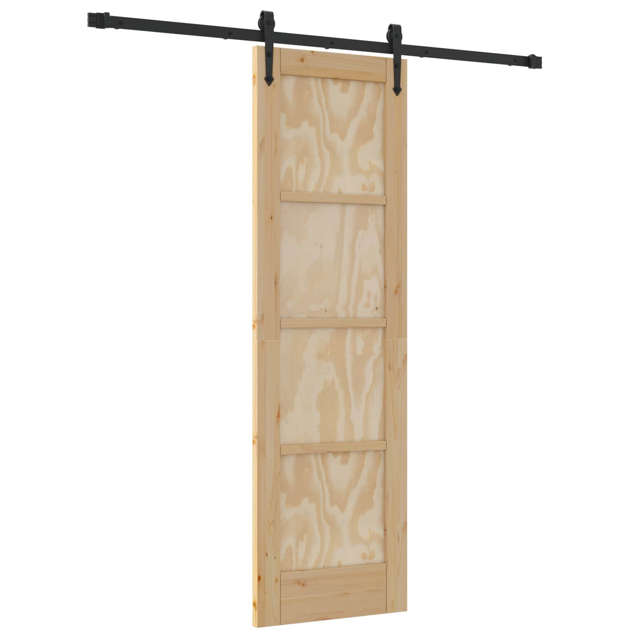 Puerta Corredera Natural y Negro 61 x 198,5 cm