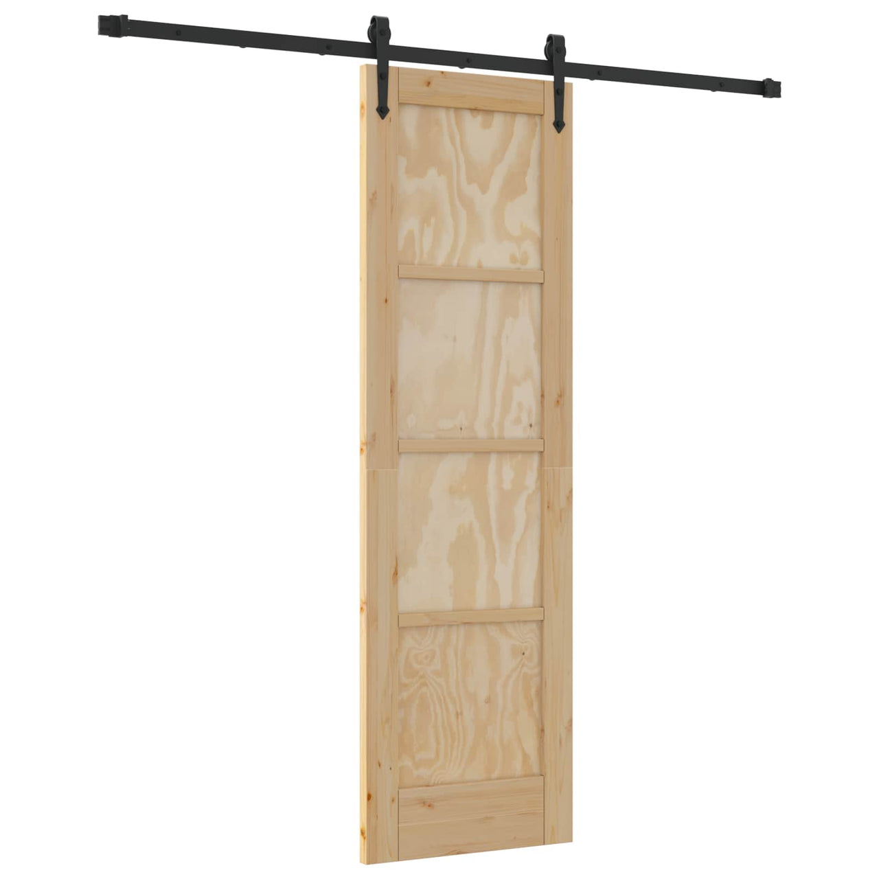 Porte coulissante ORKDAL naturel et noir 61 x 198,5 cm 