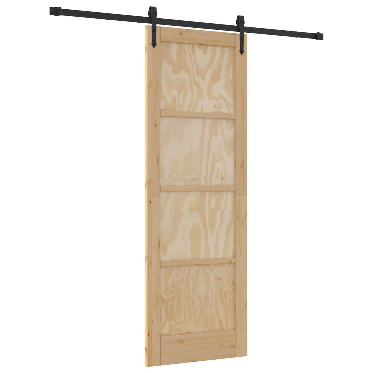 Porte coulissante ORKDAL naturelle et noire 73,5 x 211 cm 