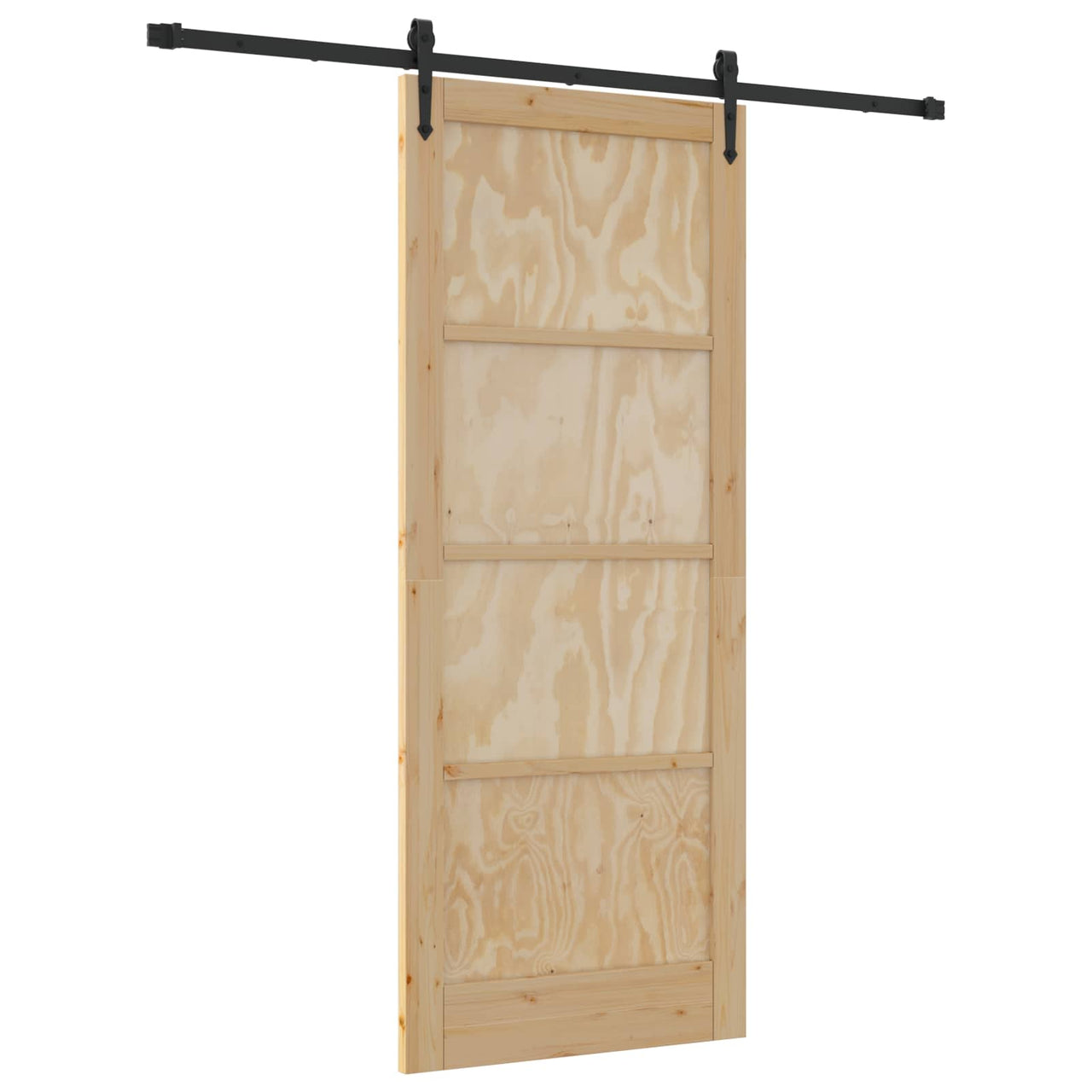 Porte coulissante ORKDAL naturel et noir 86 x 211 cm 