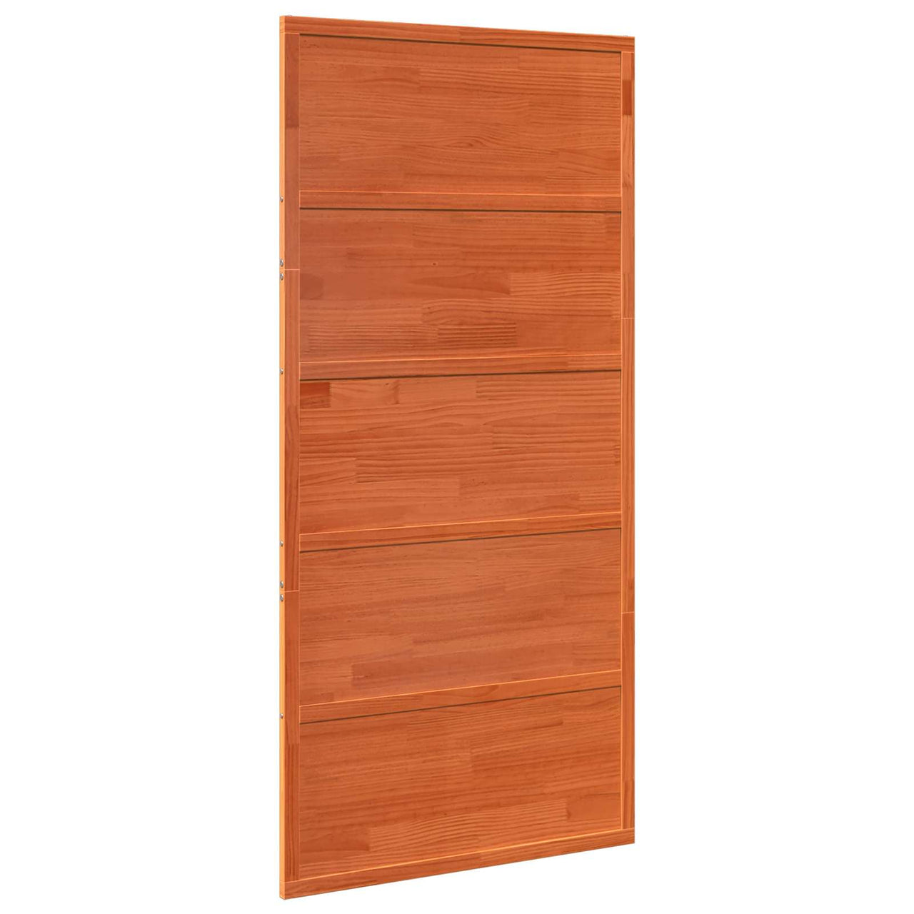 Porte coulissante marron cire bois de pin massif 