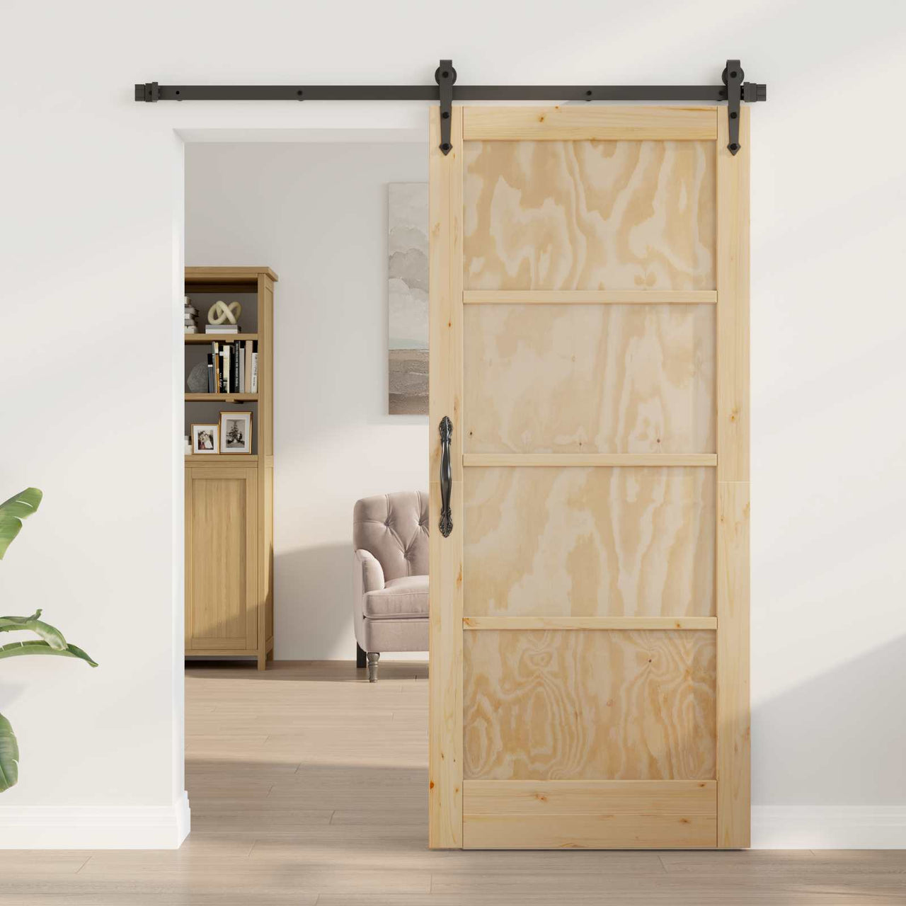 Porte intérieure naturelle 86 x 198,5 cm contreplaqué 