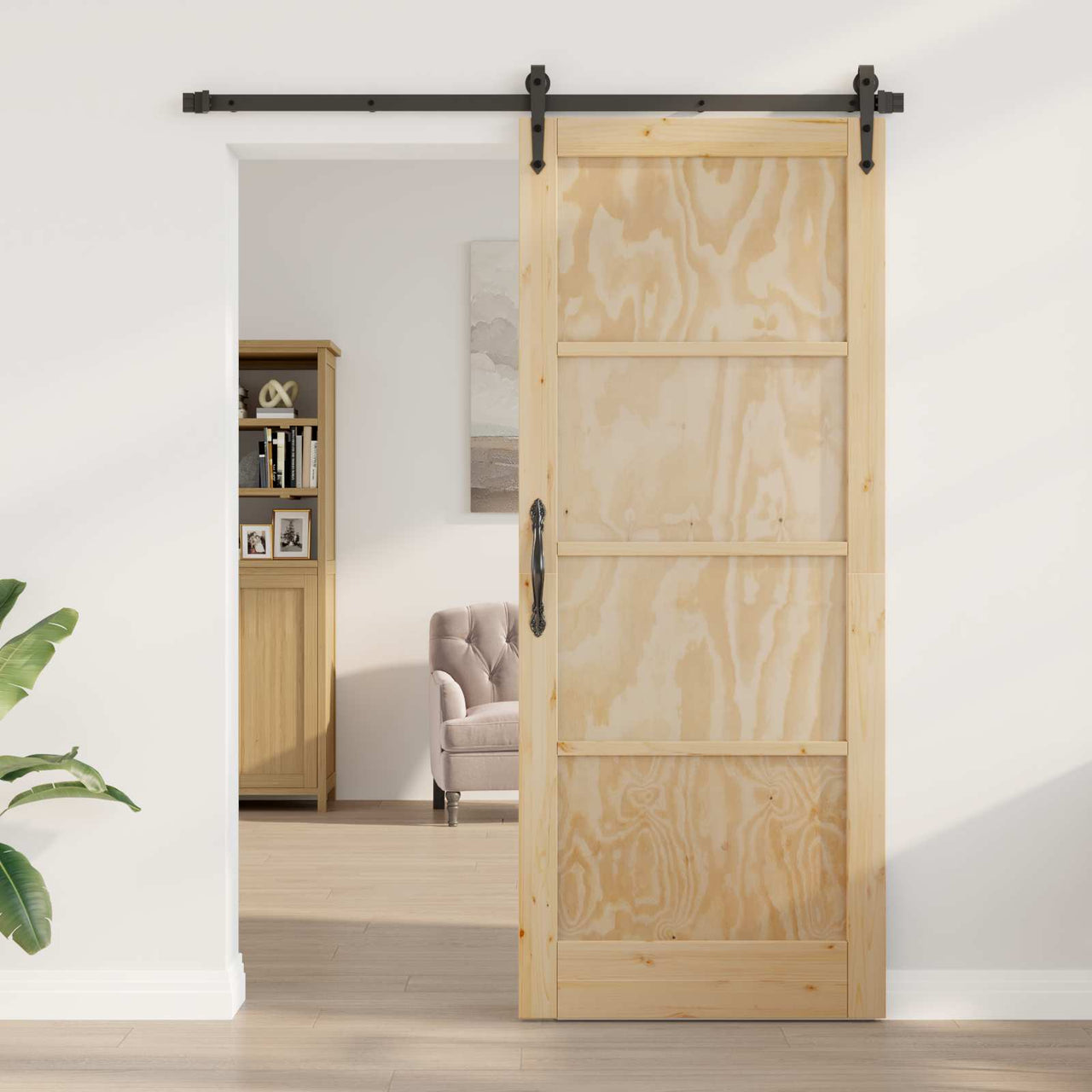 Porte intérieure naturelle 86 x 211 cm contreplaqué 
