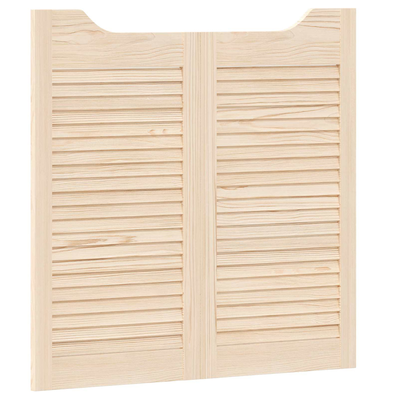 Portes battantes 2 pcs Bois de pin massif naturel 