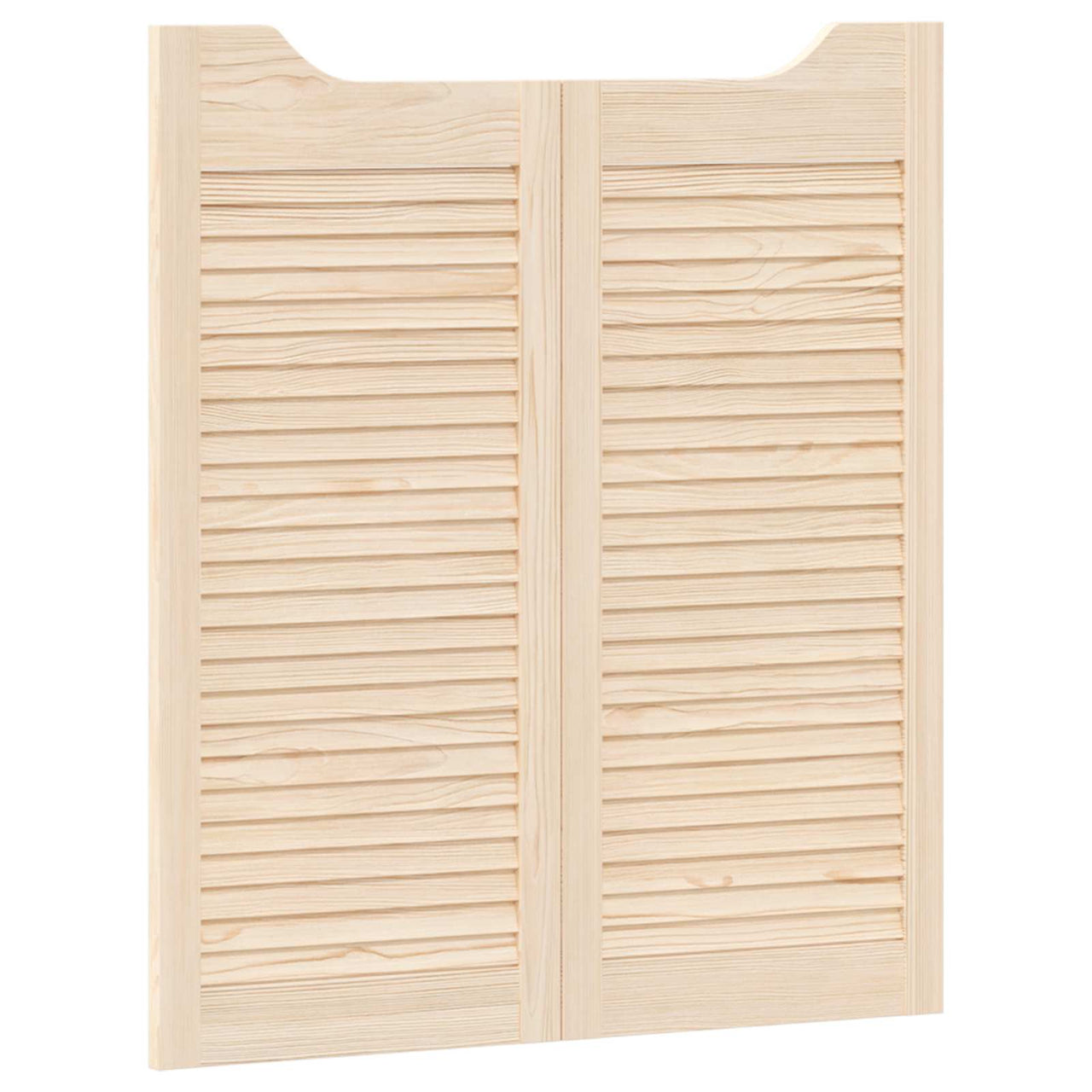Portes battantes 2 pcs Bois de pin massif naturel 