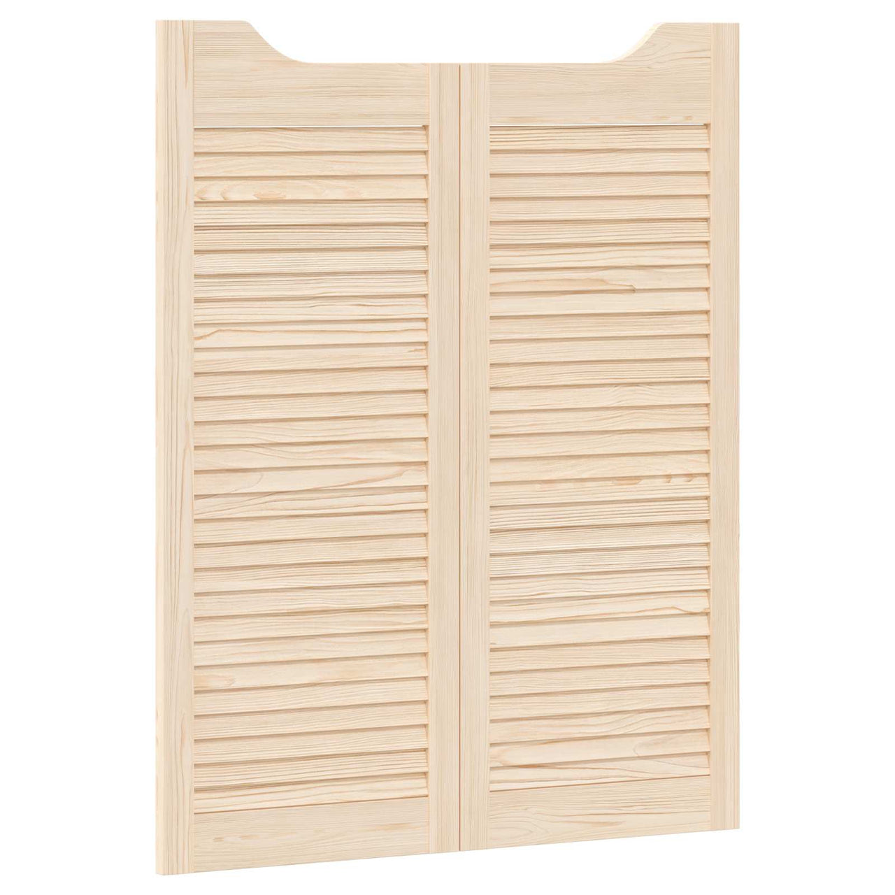 Portes battantes 2 pcs Bois de pin massif naturel 