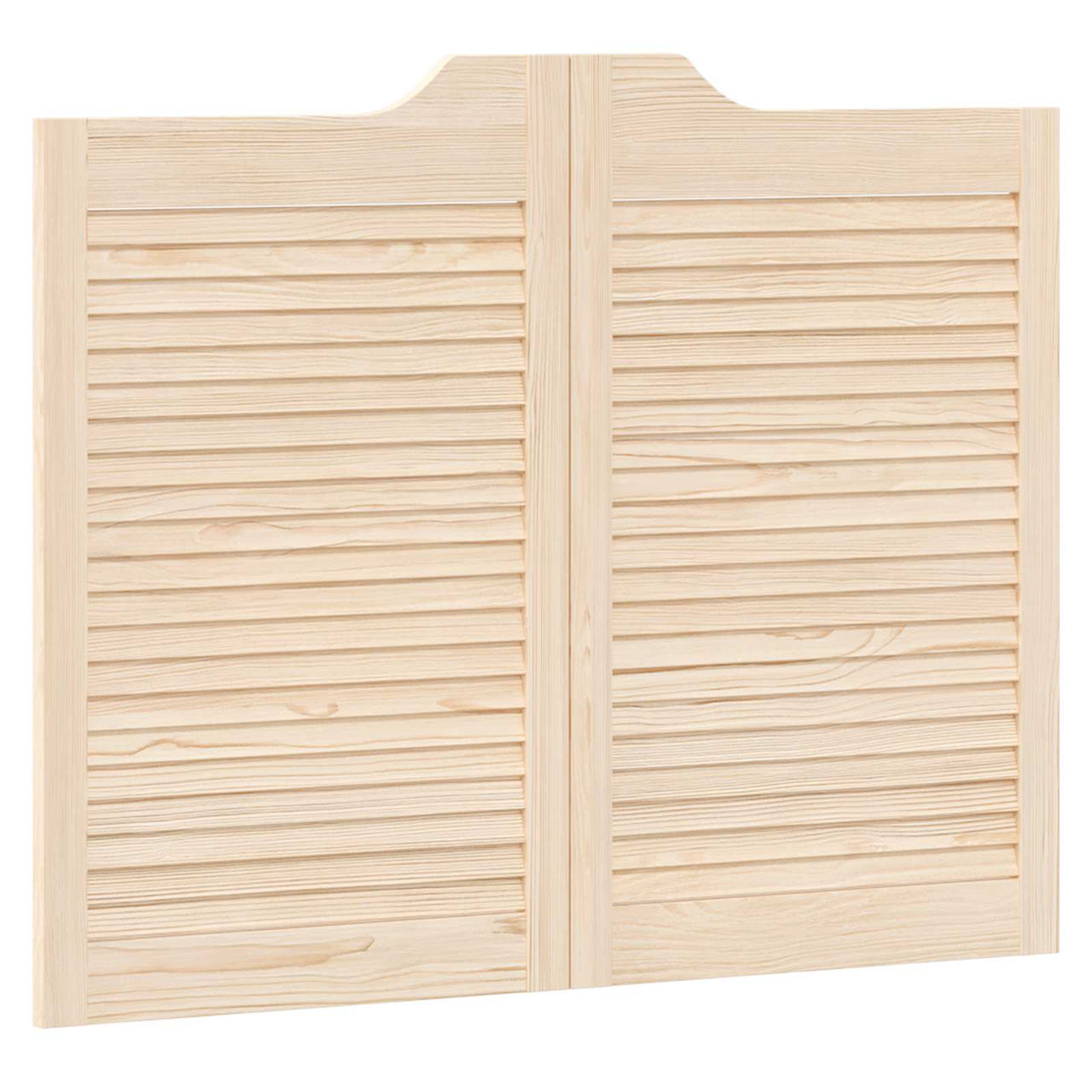 Portes battantes naturelles 80 x 50 cm en bois de pin massif 