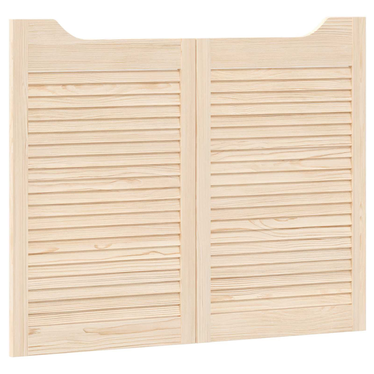 Portes battantes 2 pcs Bois de pin massif naturel 