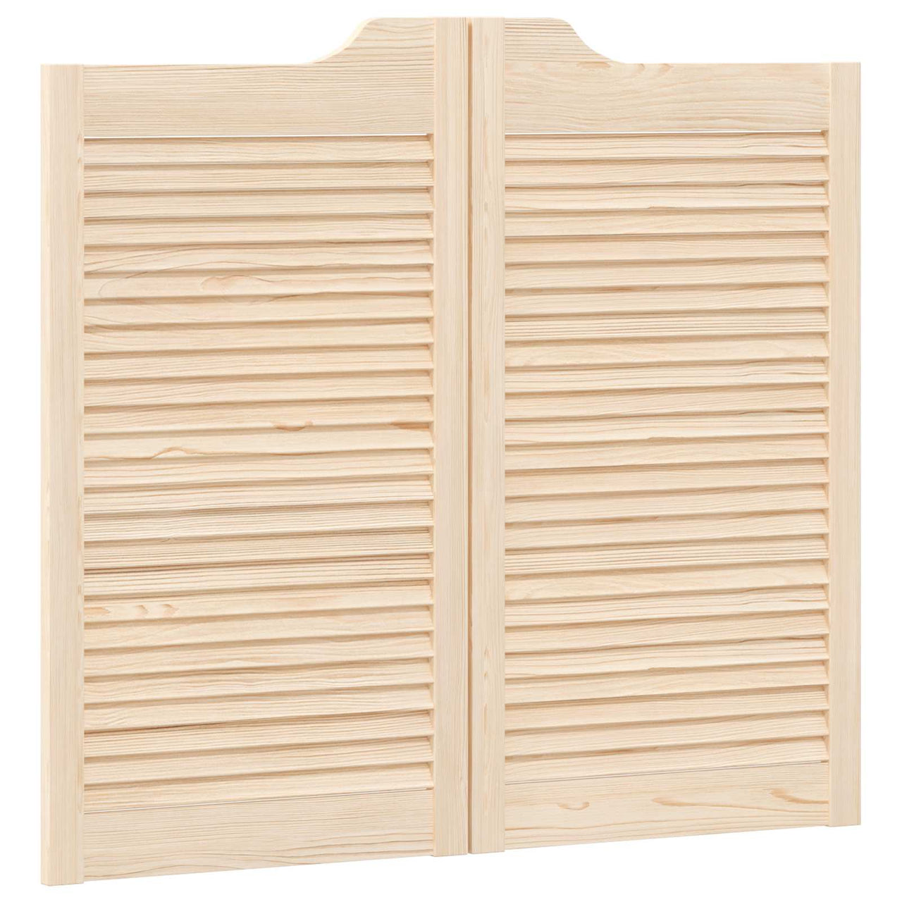 Portes battantes naturelles 90 x 50 cm en bois de pin massif 