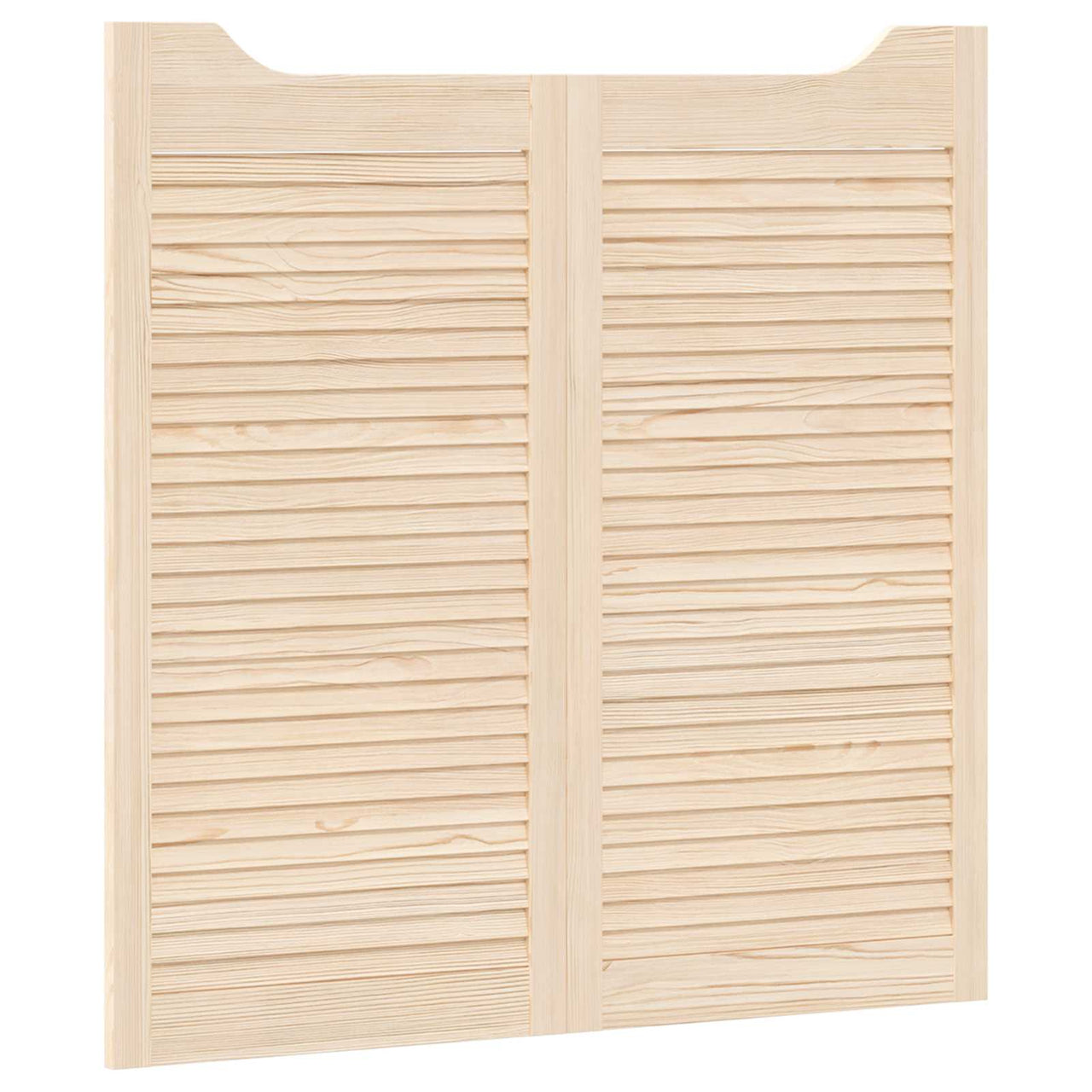Portes battantes 2 pcs Bois de pin massif naturel 