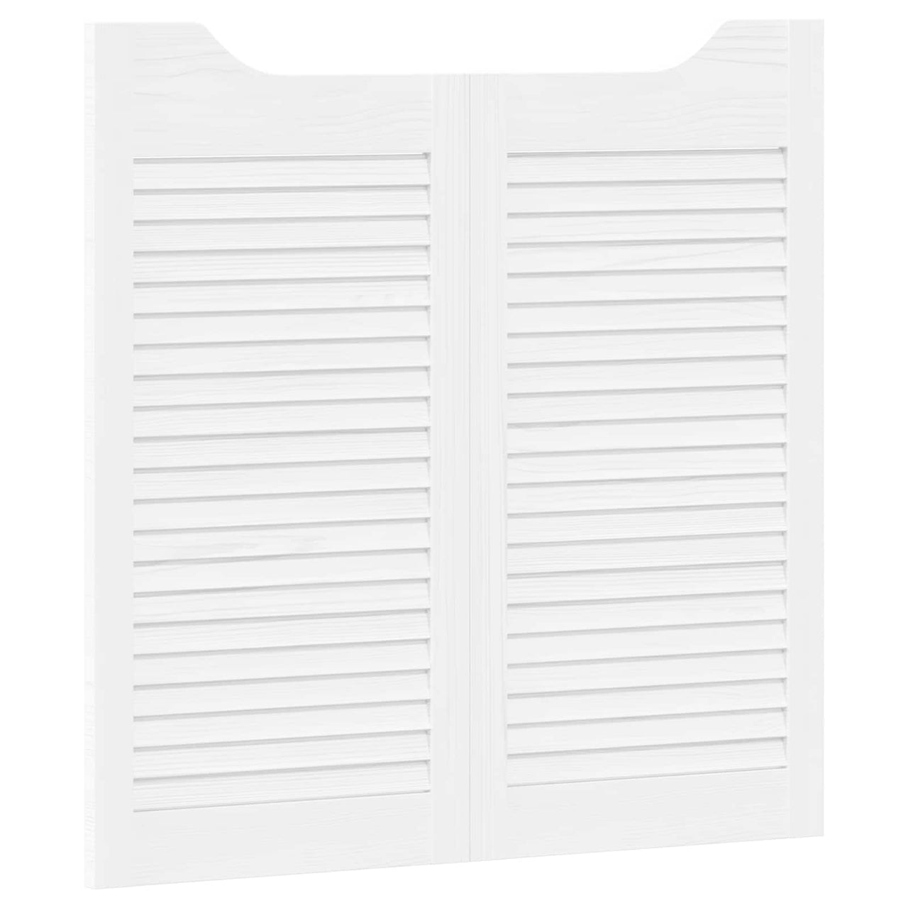 Portes battantes 2 pcs Blanc Bois de pin massif 